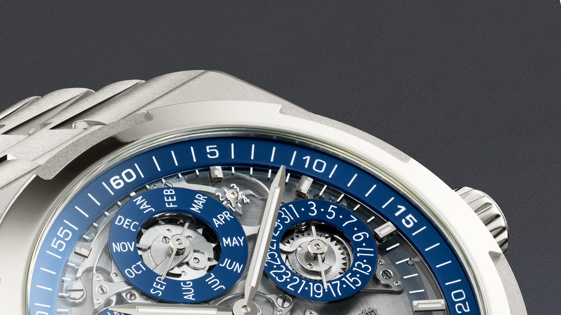 a complex watch dial