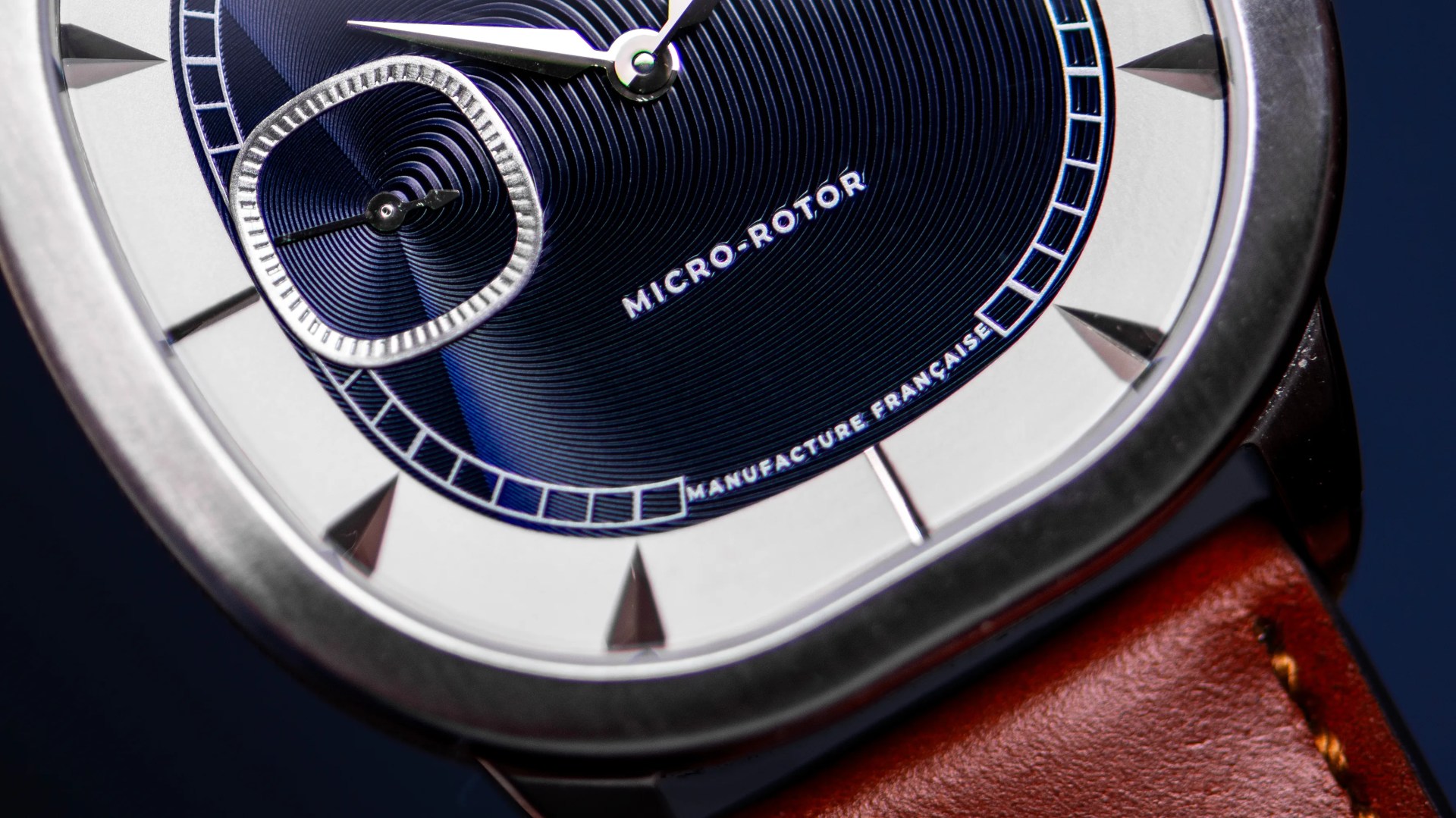 the dial and case of a Yema dress watch