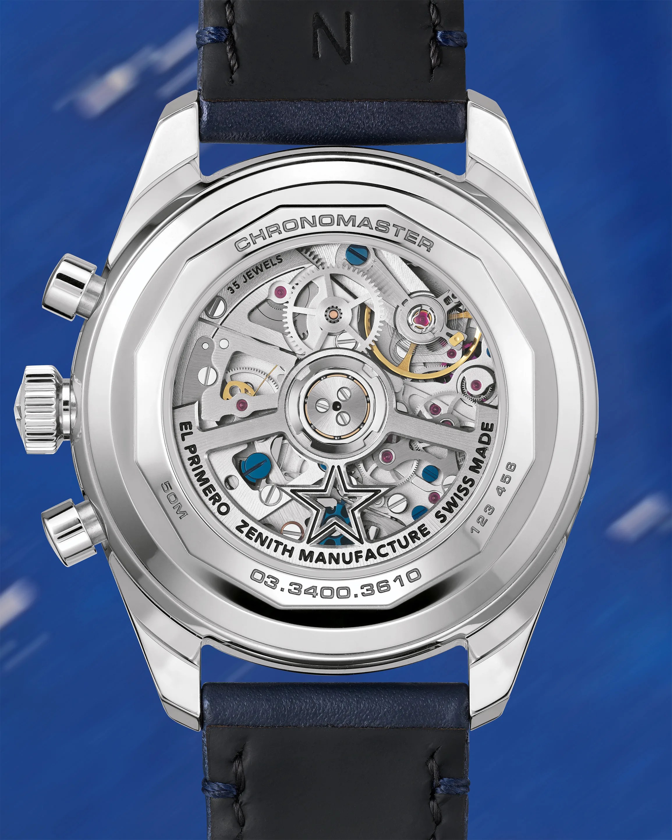 the back of a Zenith watch