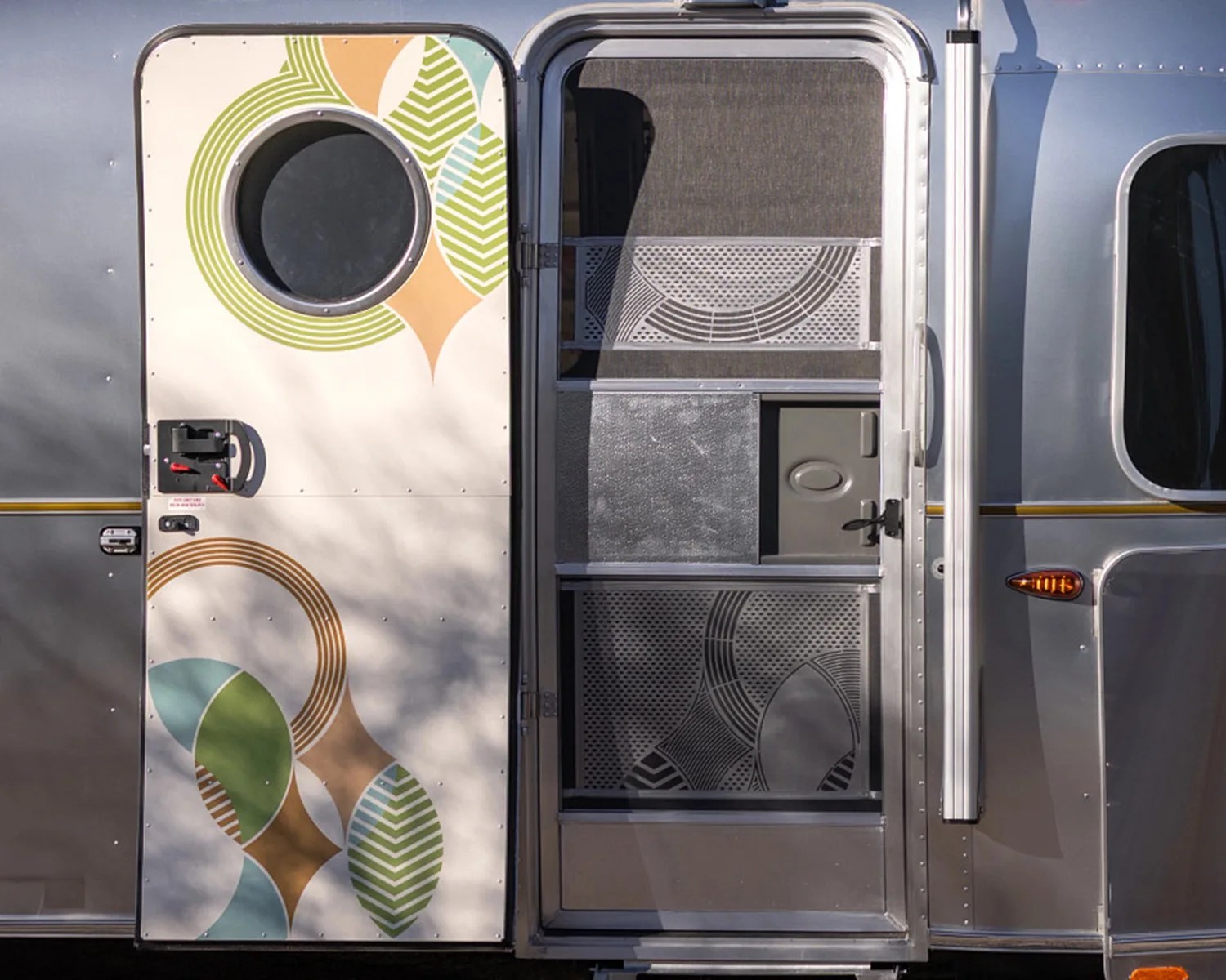 Airstream Frank Lloyd Wright Usonian Limited Edition Travel Trailer gordon leaf door