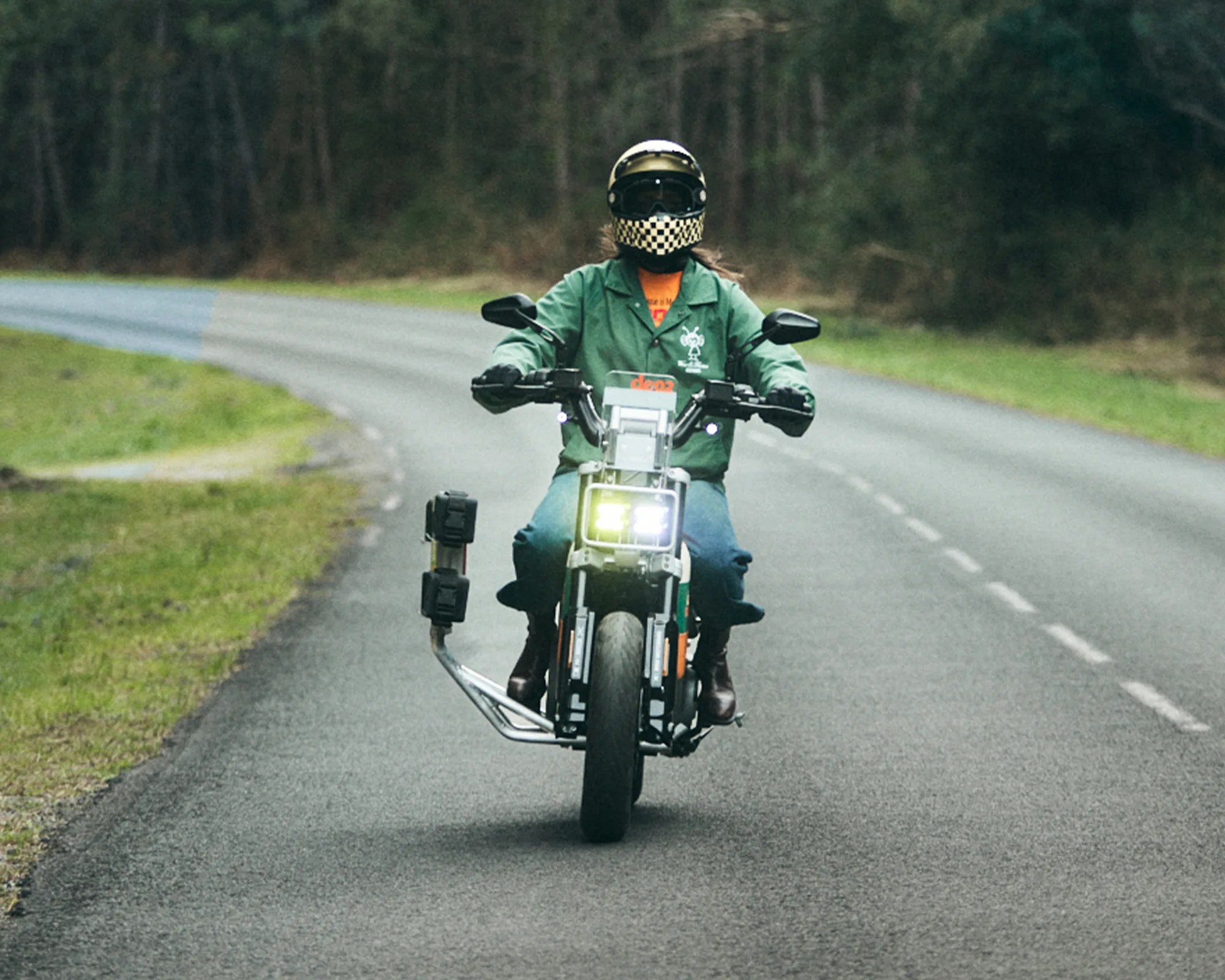 BMW x Deus Ex Machina DE 02 Electric Motorcycle on road