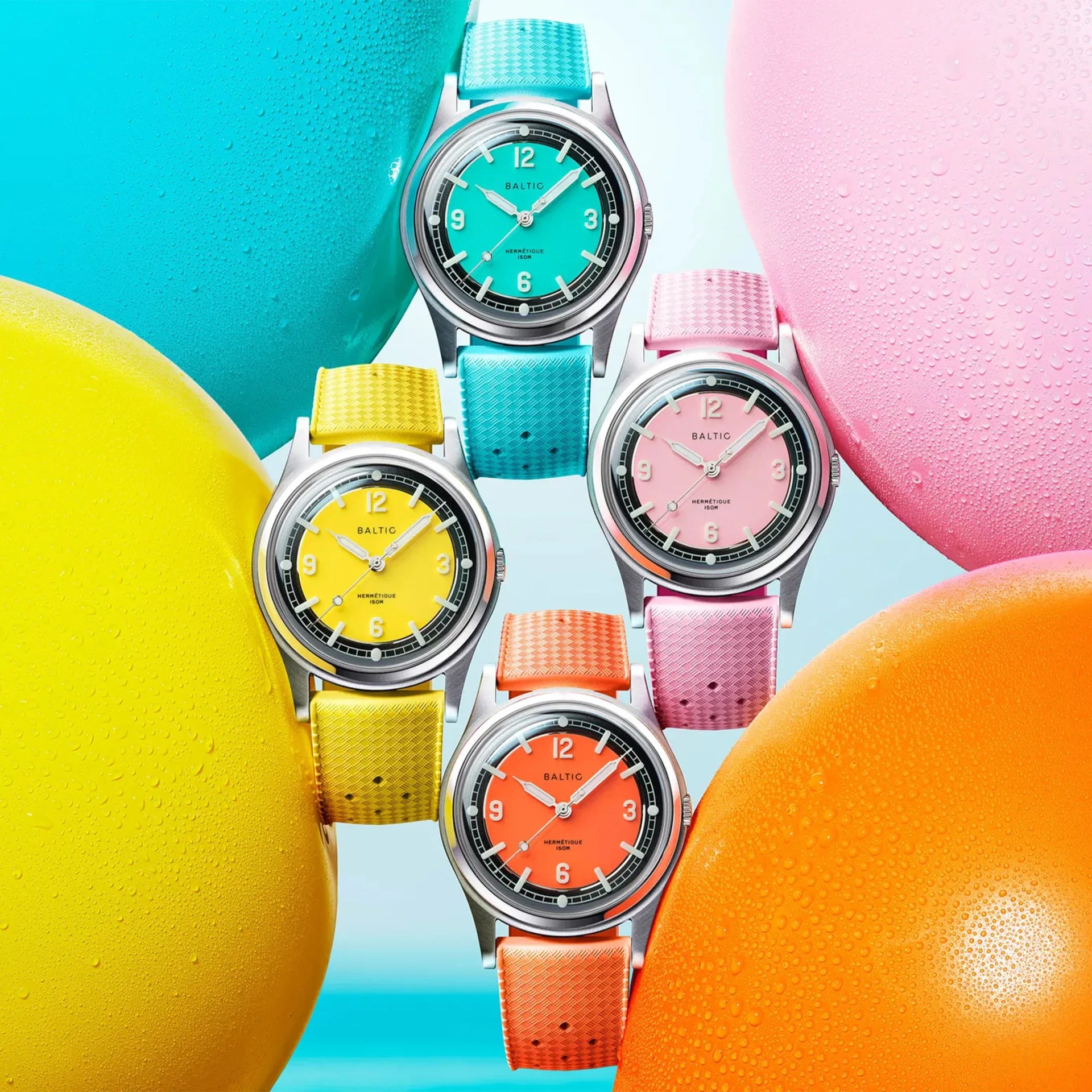 Baltic Hermetique Summer Watches with beach balls