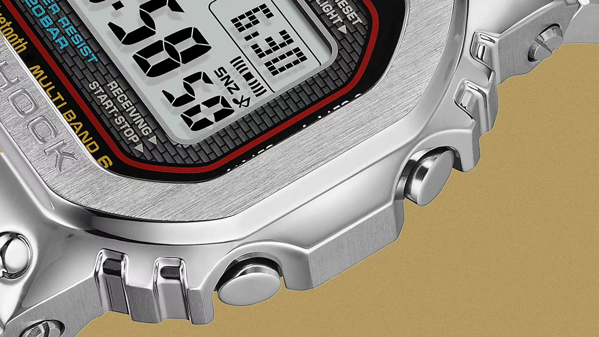 Casio G Shock 5000 Series Full Metal GMW B5000D 1C Watch closeup macro shot