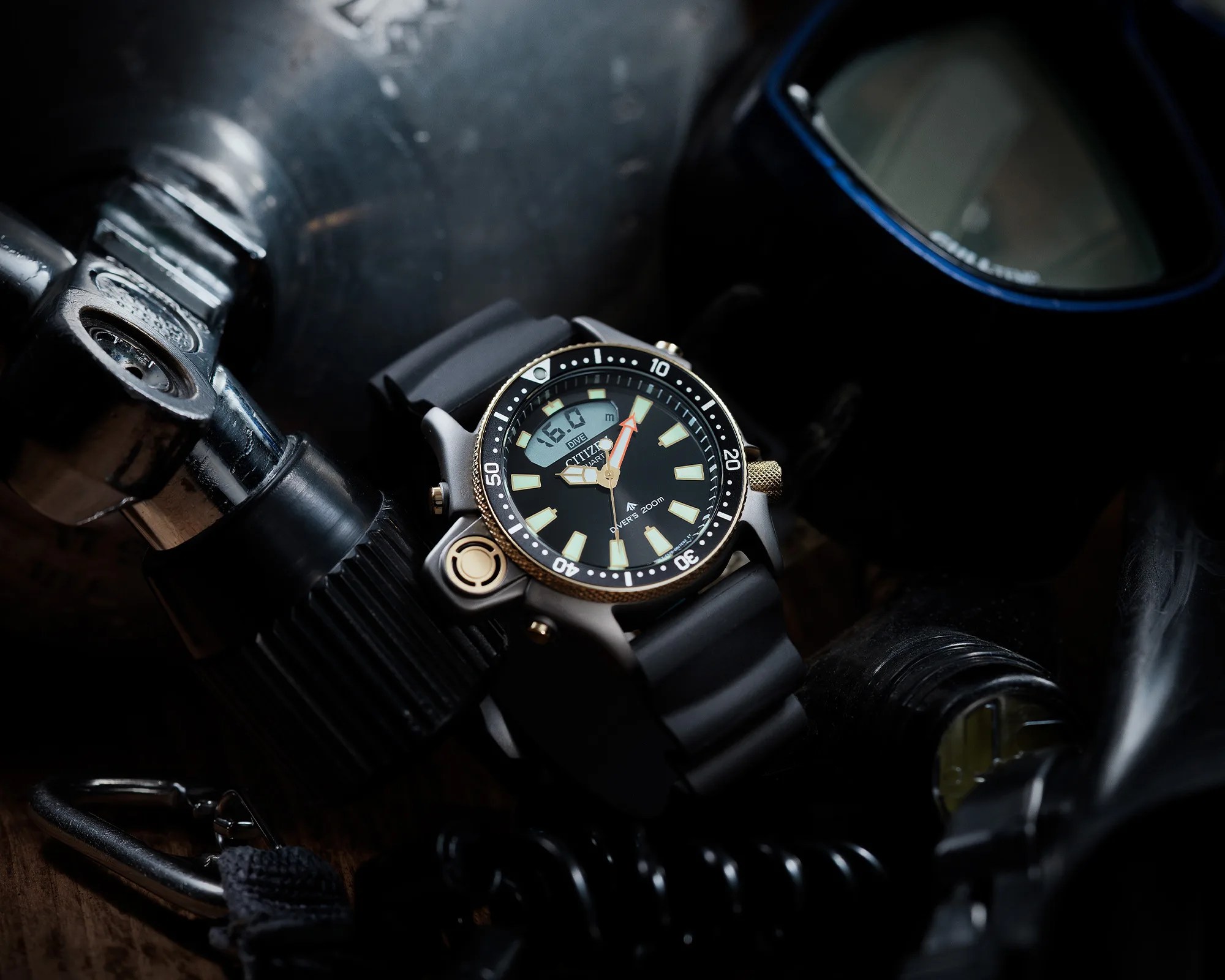 Citizen Promaster Aqualand 40th Anniversary Limited Edition Dive Watch with scuba gear