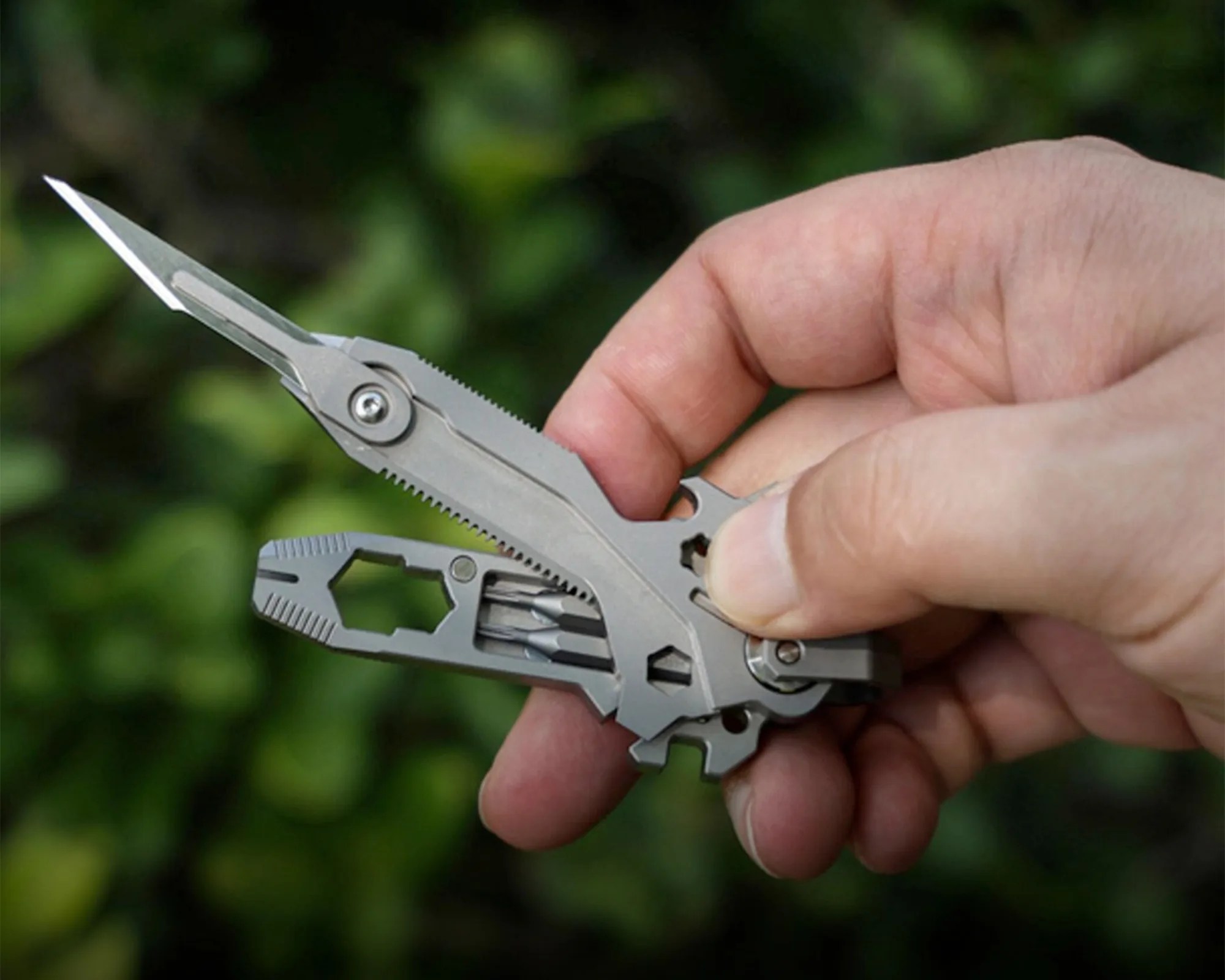 EDC Monster Keymaster 2.0 multi-tool unfolded in hand