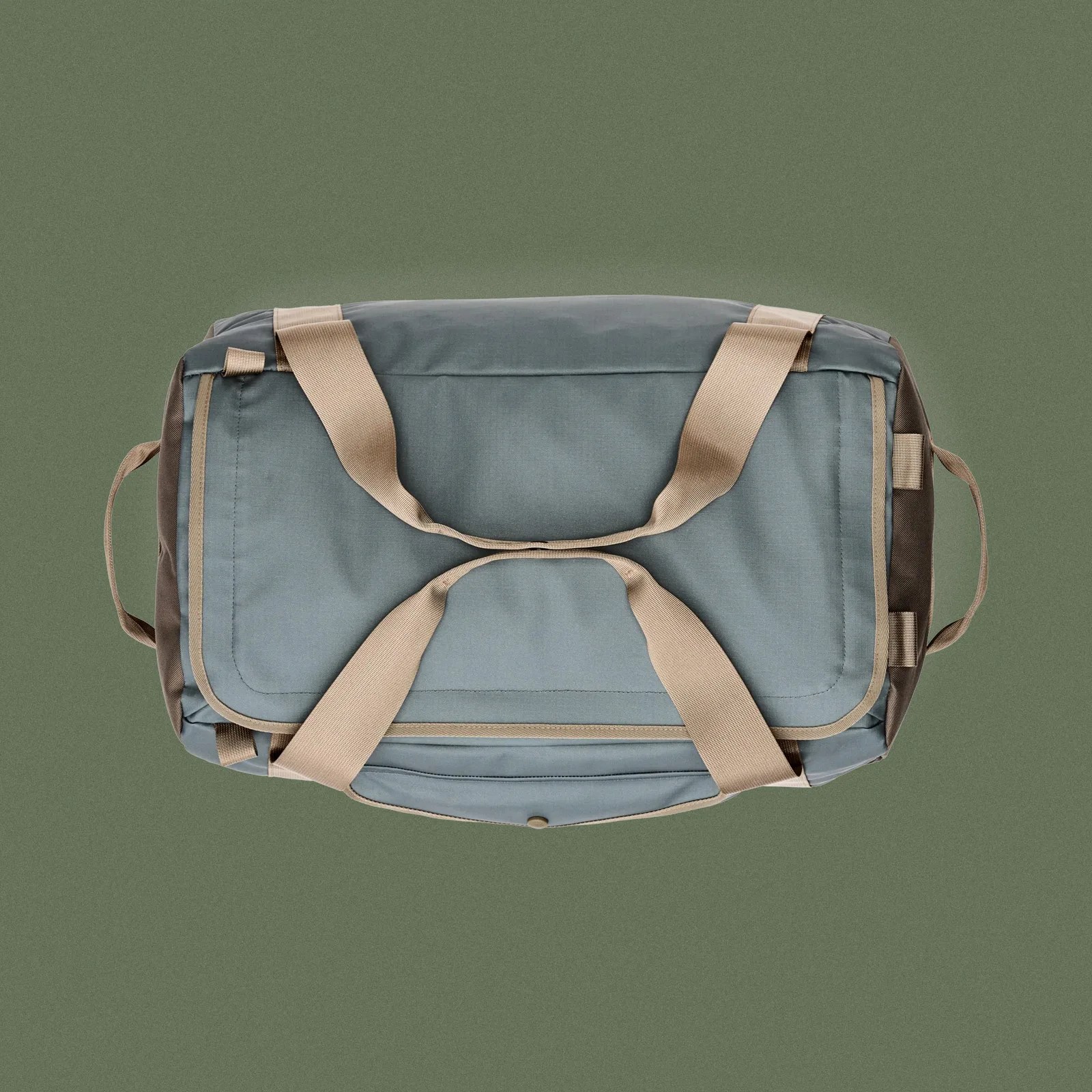 Filson's Scout All-Weather 50L Duffle Bag shown from the top down
