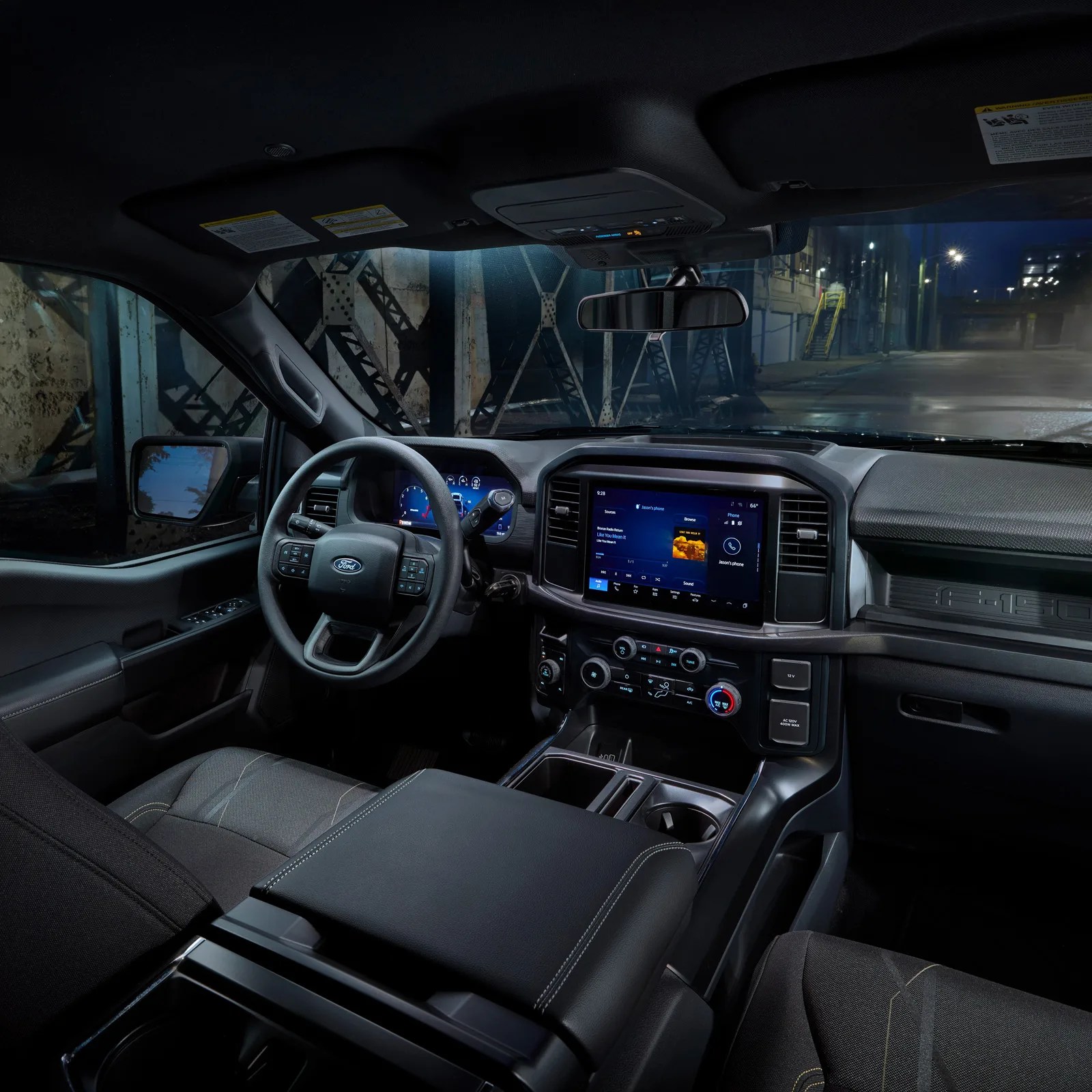 The interior of the 2025 Ford F-150 Lobo