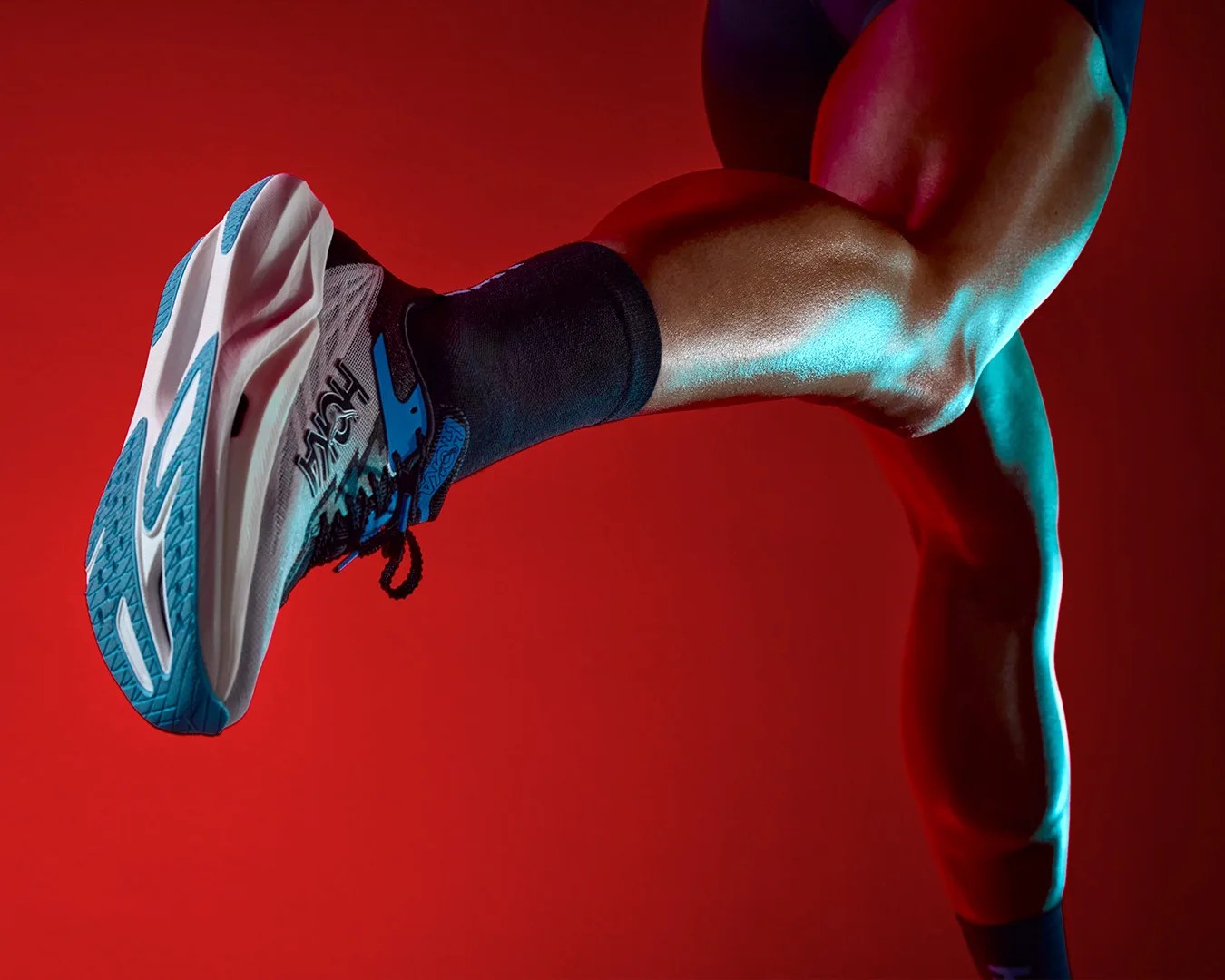 close up shot of Hoka shoes