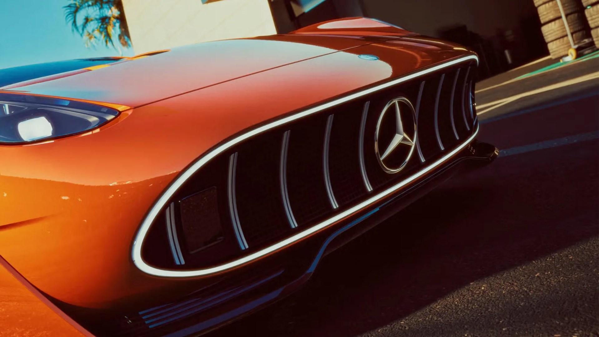 Mercedes-AMG Concept AMG GT XX Electric Hypercar front grille closeup