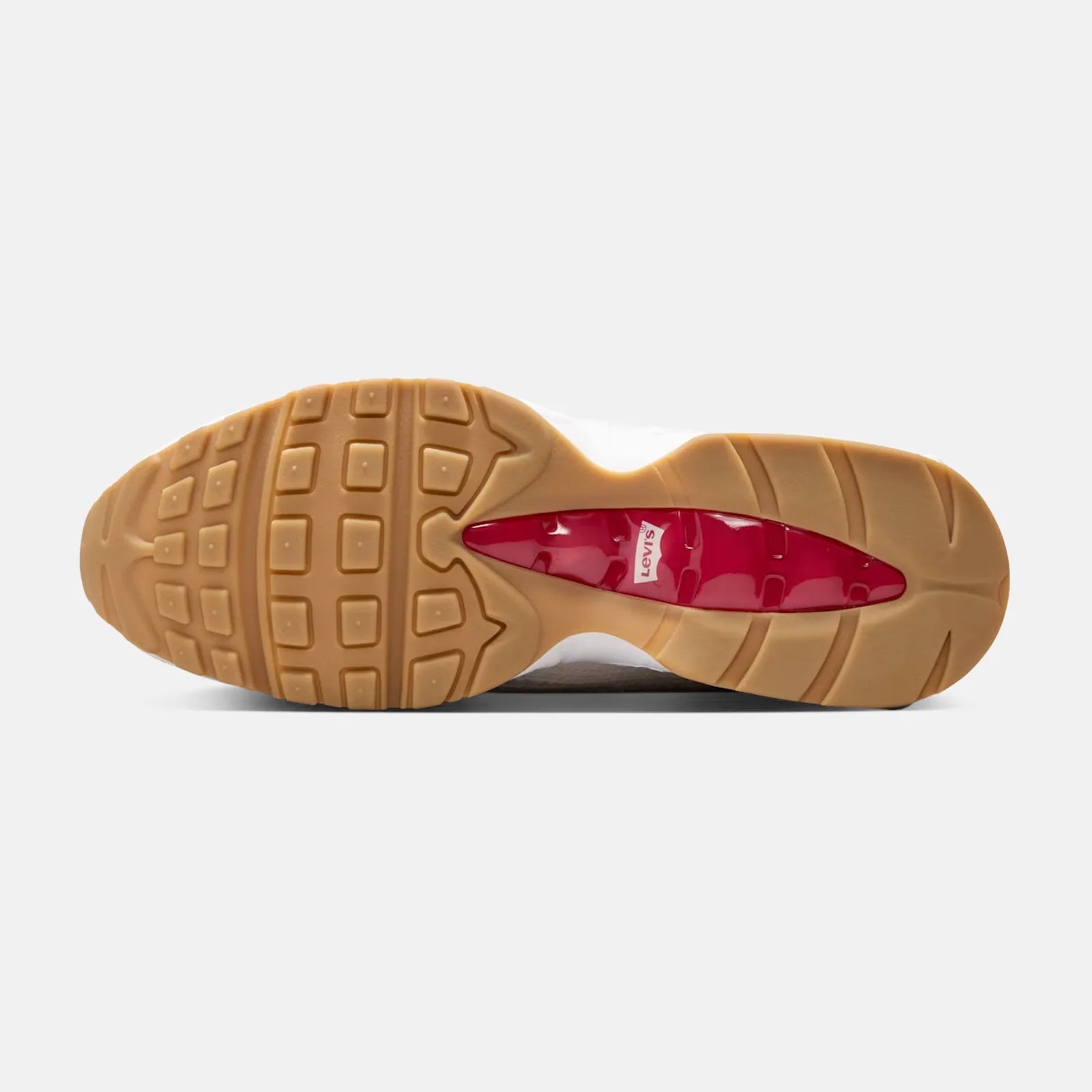 The gum sole of the Nike Air Max 95 Levi's