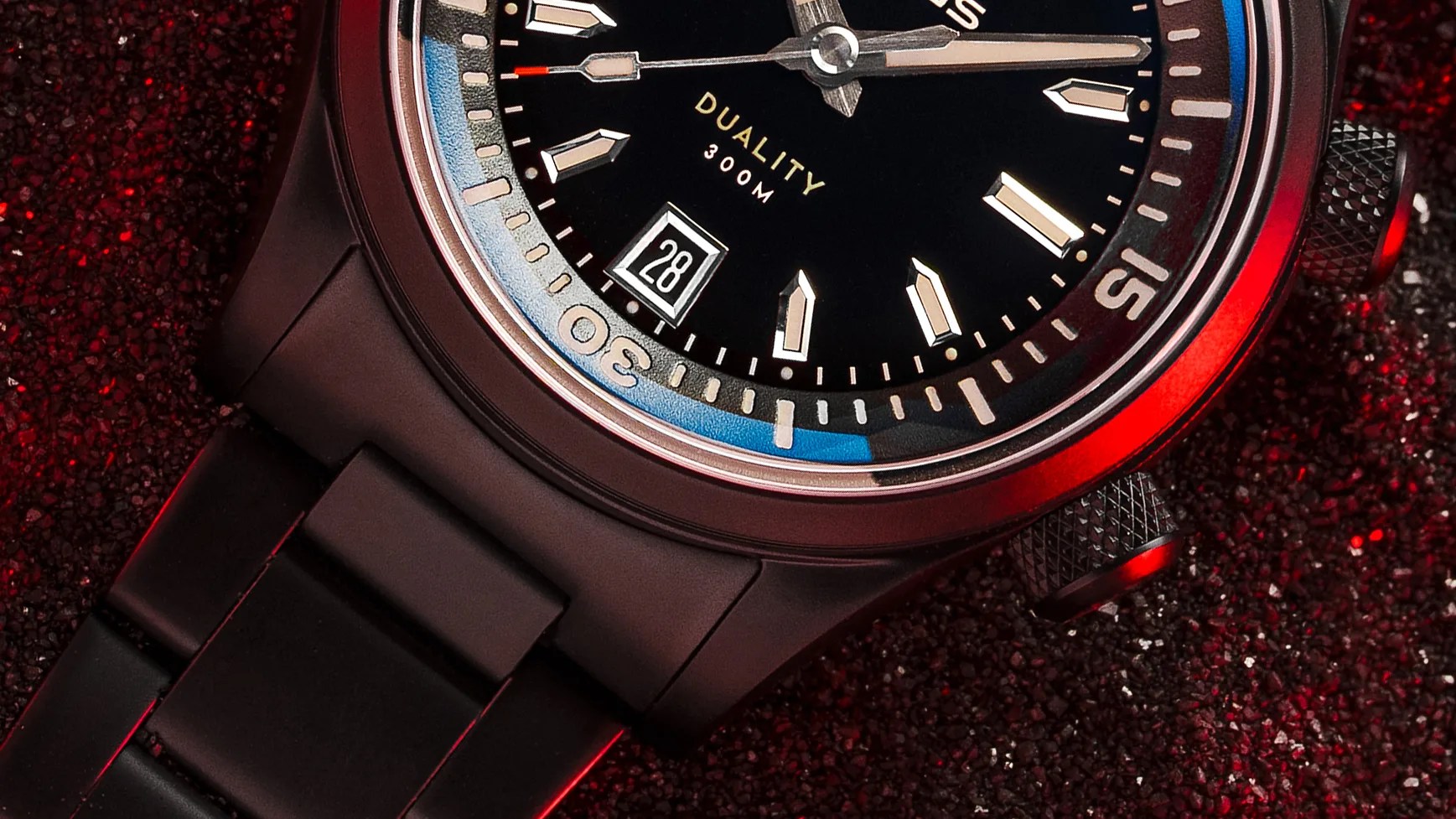 a black Nodus dive watch