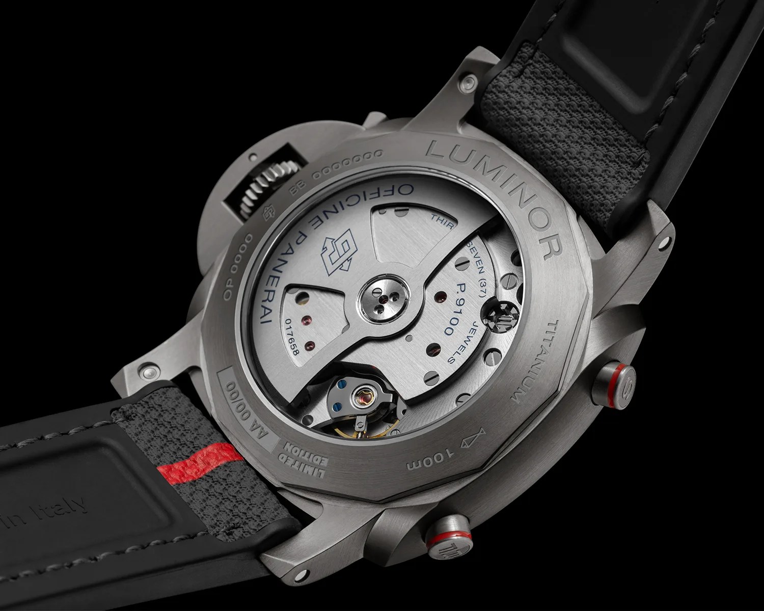Panerai Luminor Chrono Flyback Luna Rossa Titanio PAM01654 back
