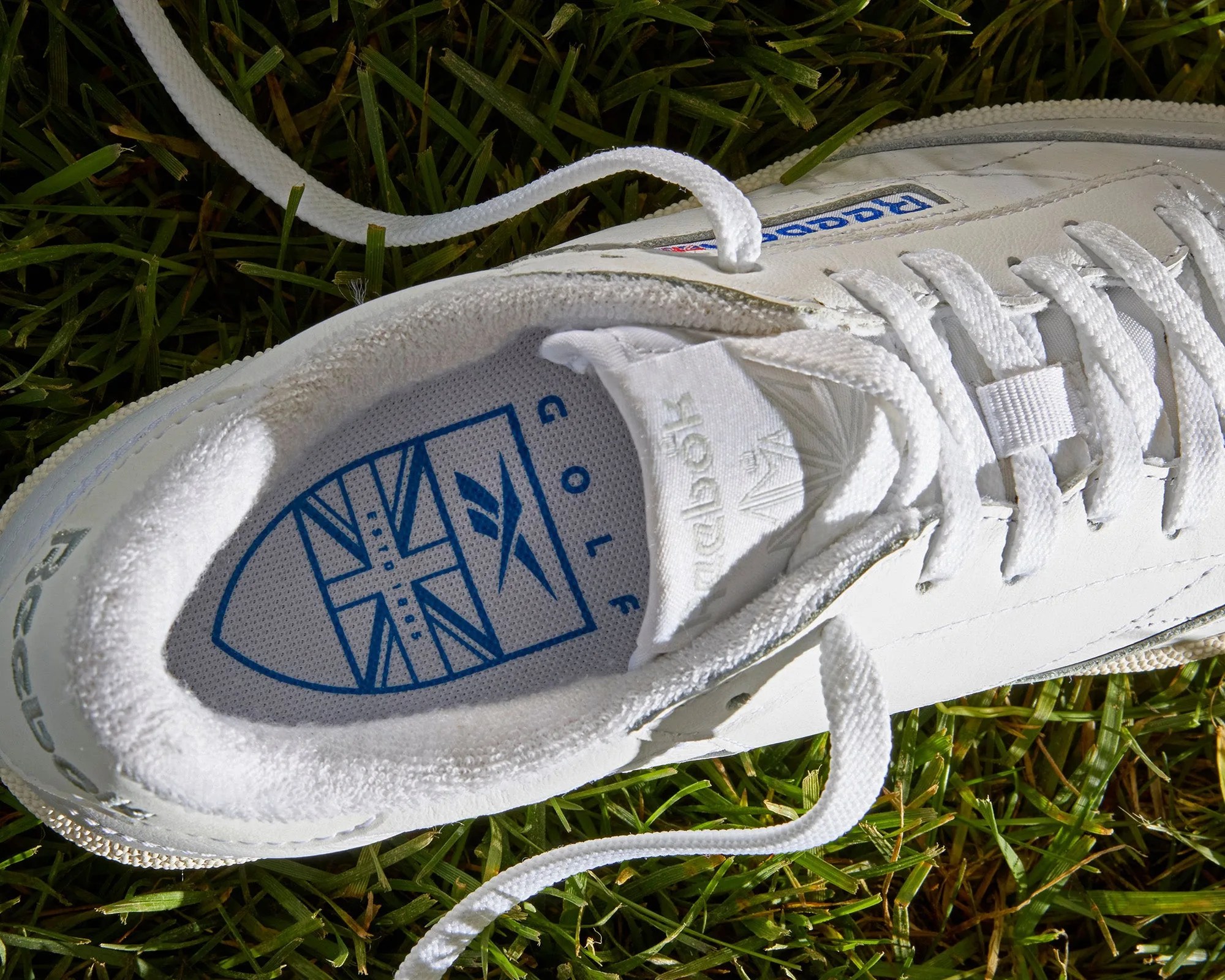 Reebok Club C Golf Shoes top-down closeup