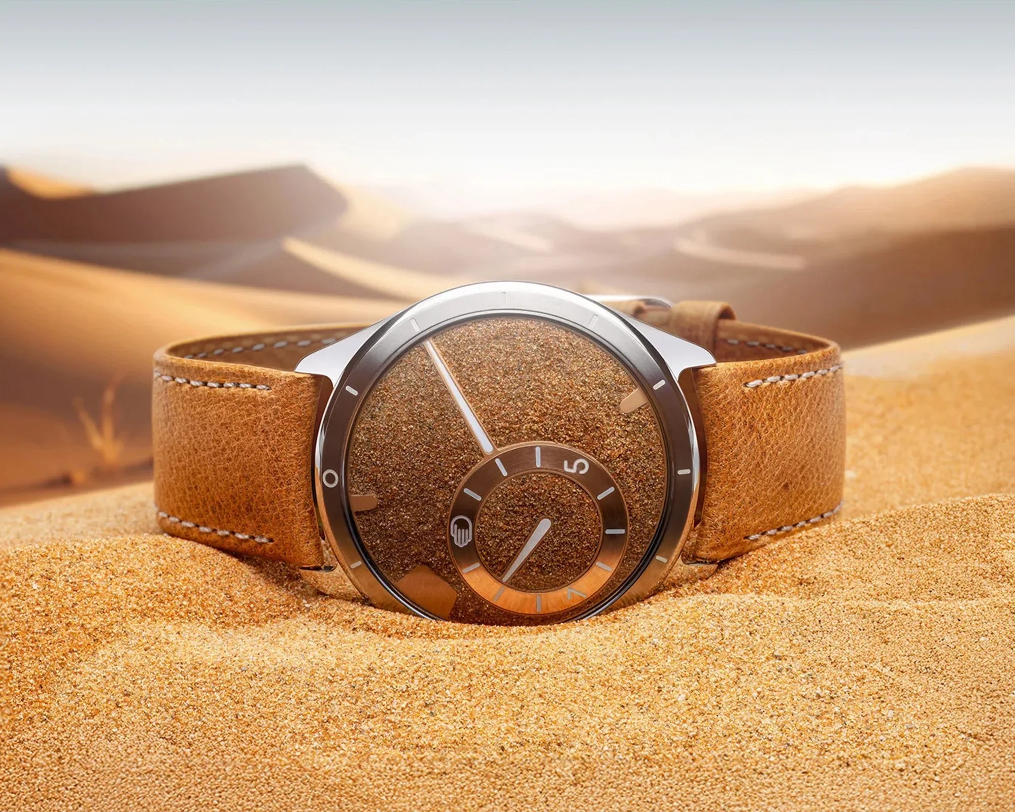Ressence Type 9 S75 Watch in sand, lifestyle