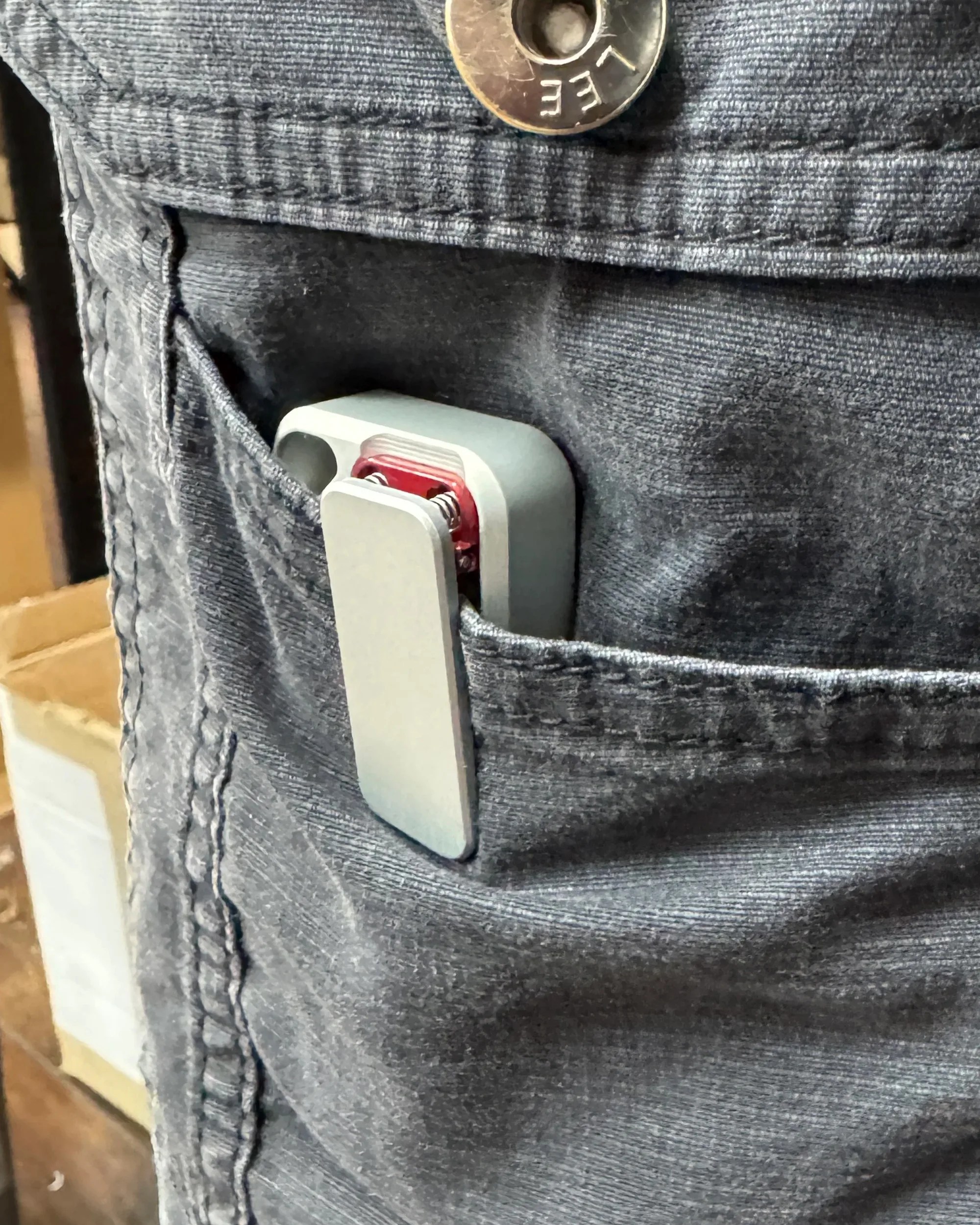 RiveryMFG Zero G EDC Utility Knife in pocket