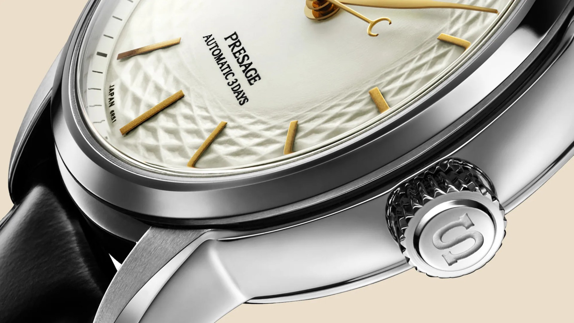Seiko Presage Classic Series Craftsmanship Unglazed Arita Porcelain SPB497 Dress Watch closeup