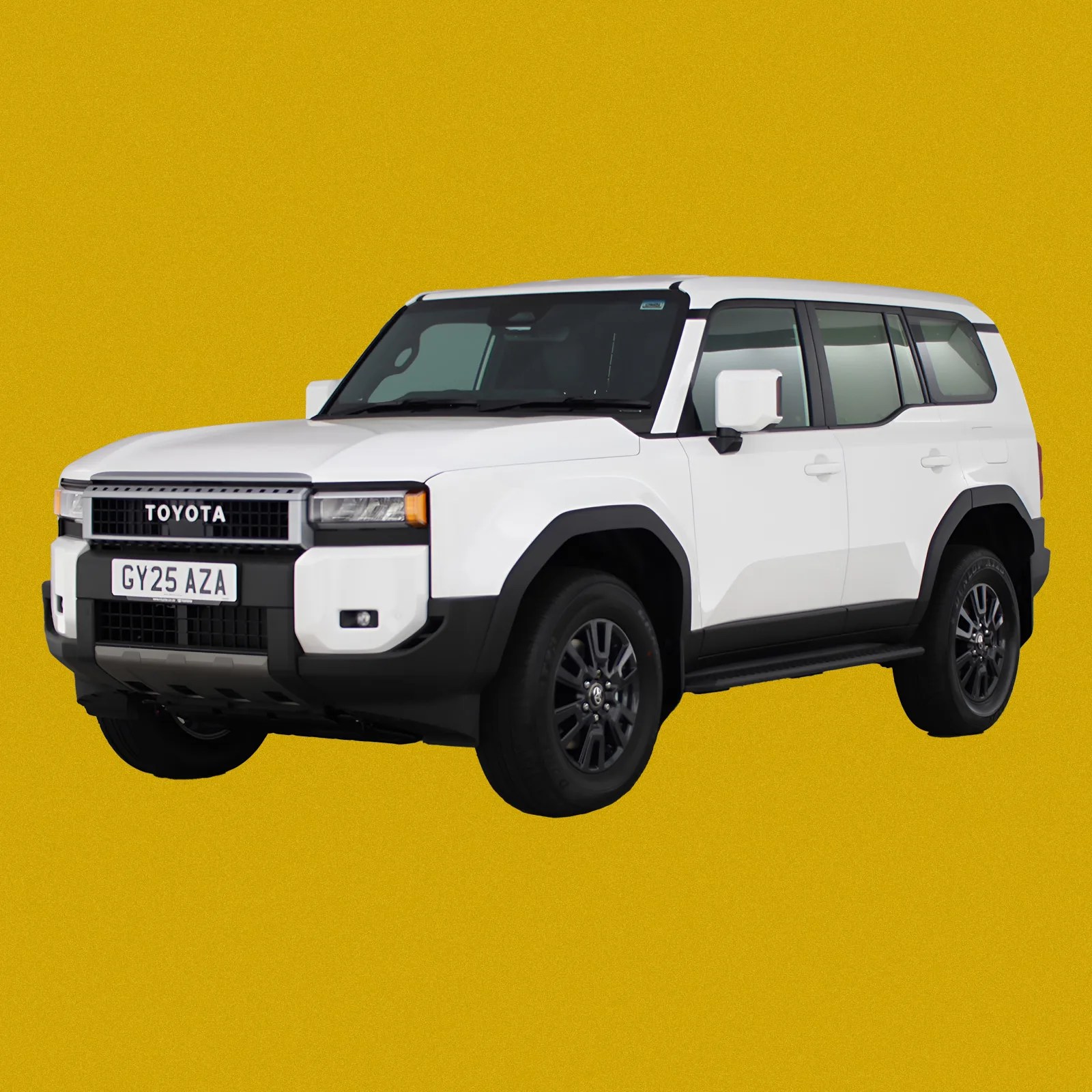 An angled view of the Toyota Land Cruiser Commercial in White