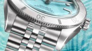 Tudor Black Bay 54 Lagoon Blue Dive Watch closeup