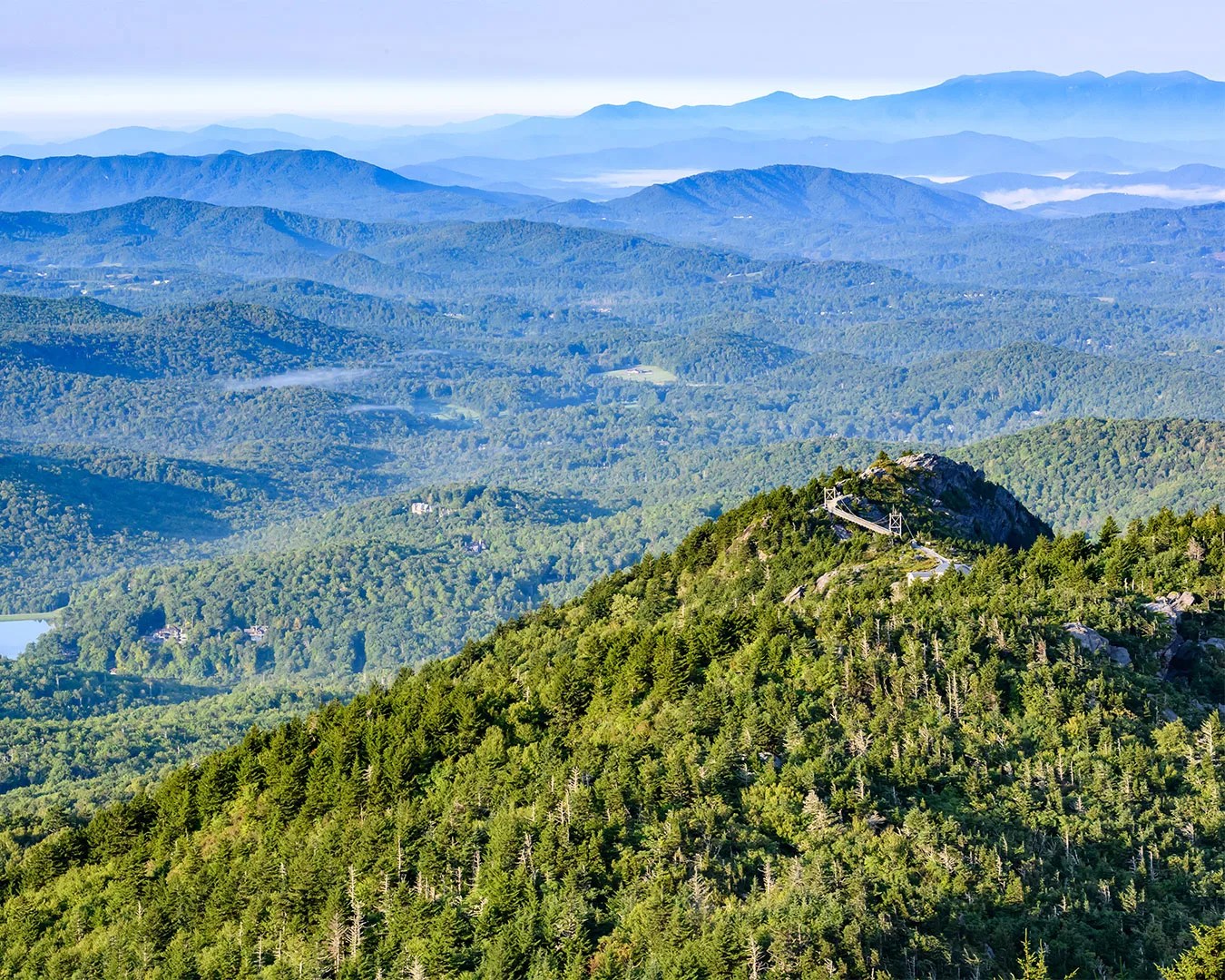Macrae Peak Aerial View at Grandfather Mountain During Daytime