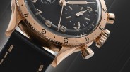 the dial and case of a gold Breguet watch