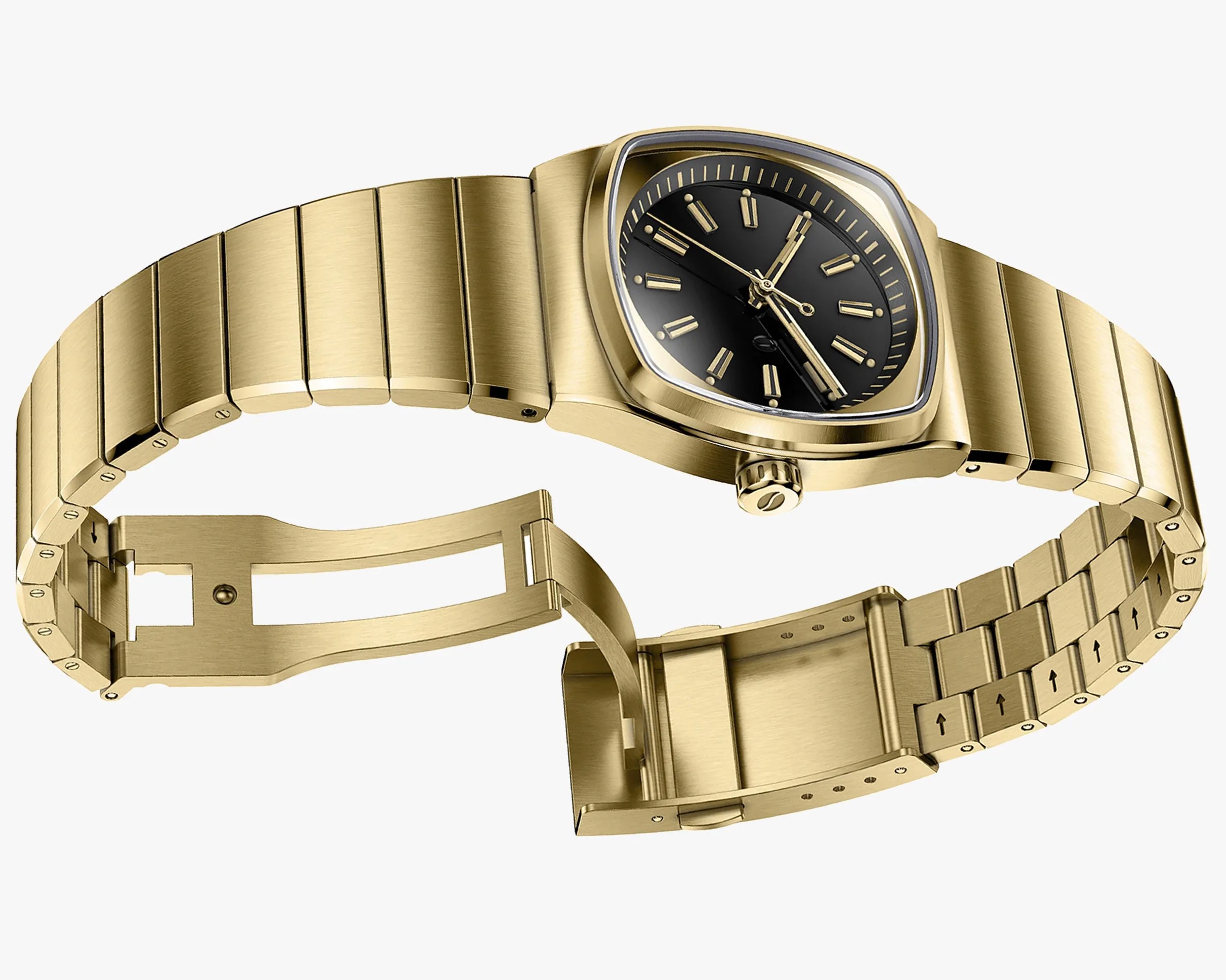 a gold Brew watch