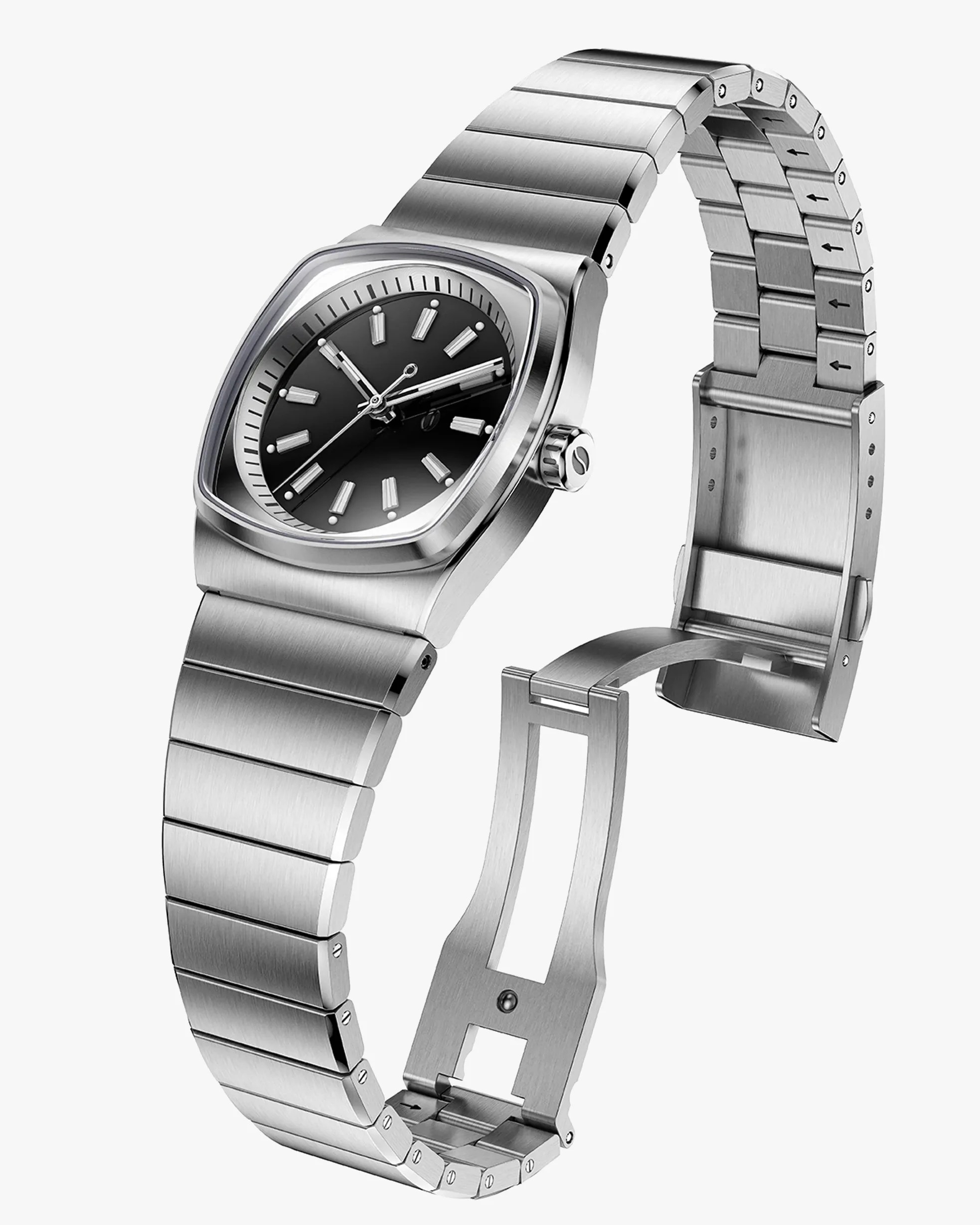 a steel Brew watch