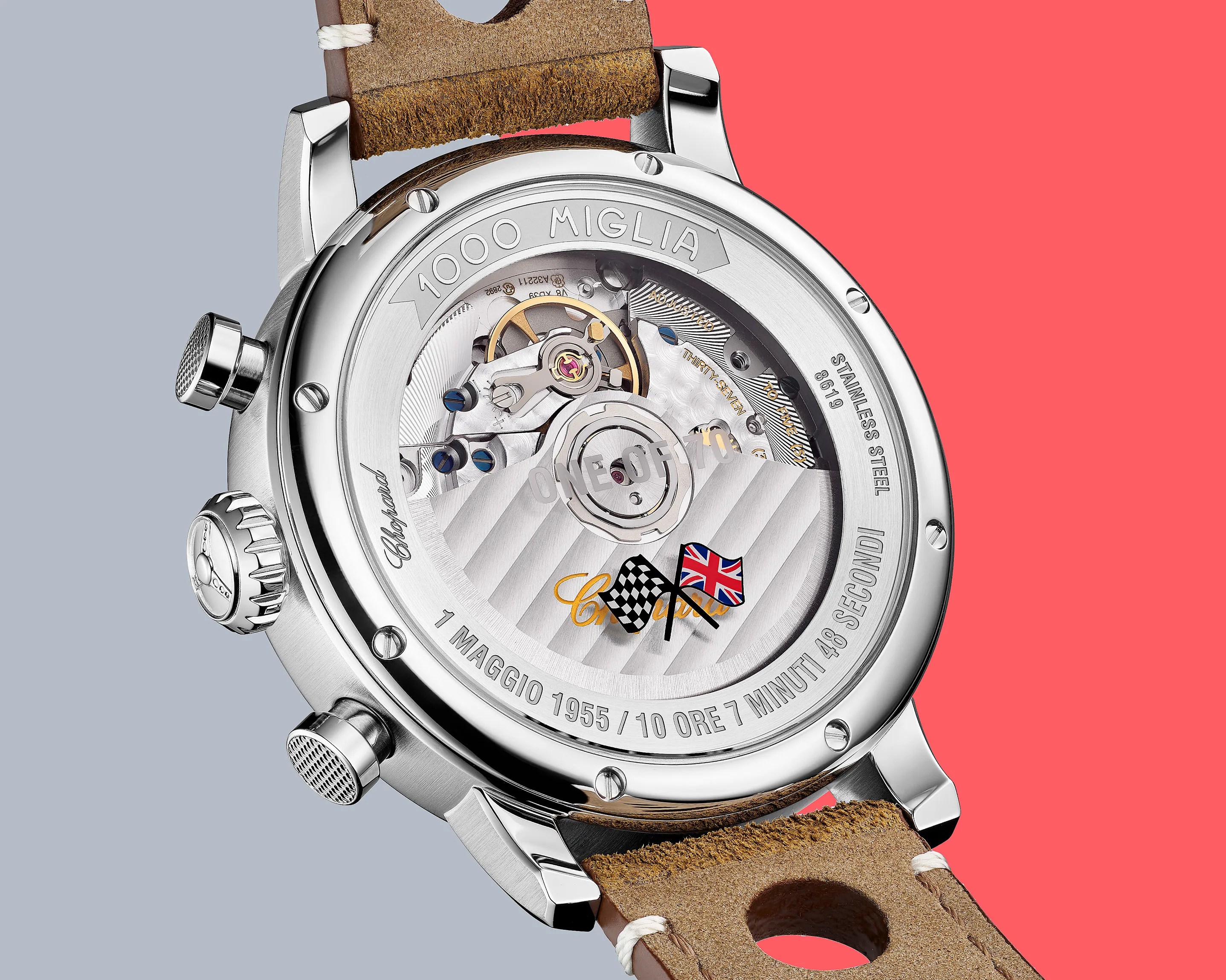 the back of a Chopard watch