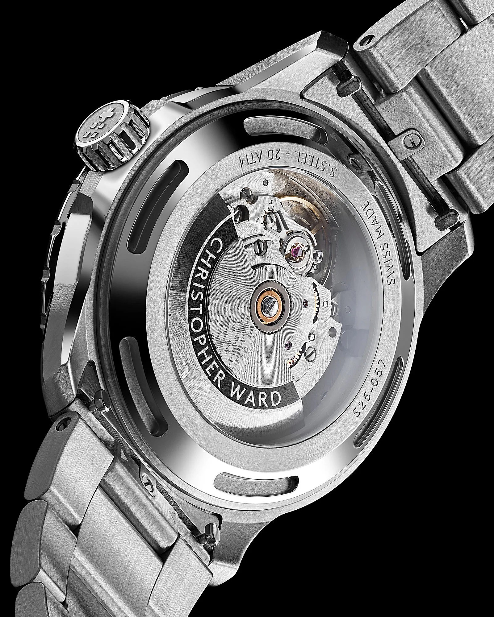 the back of a Christopher Ward watch