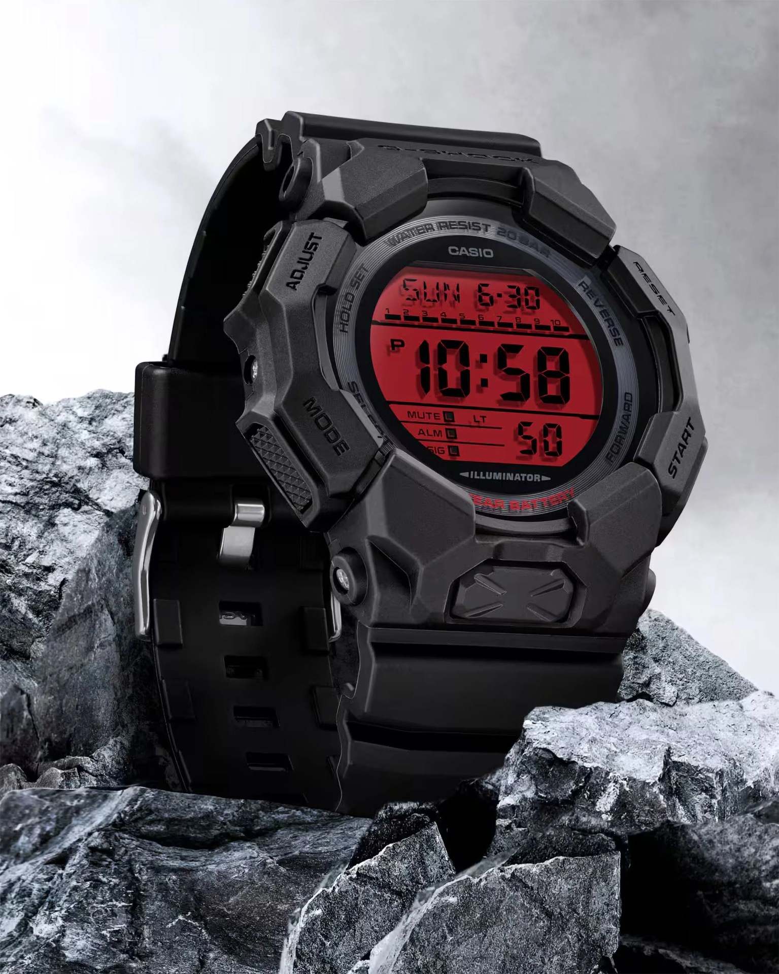 Casio G-Shock Black and Bold Red Collection