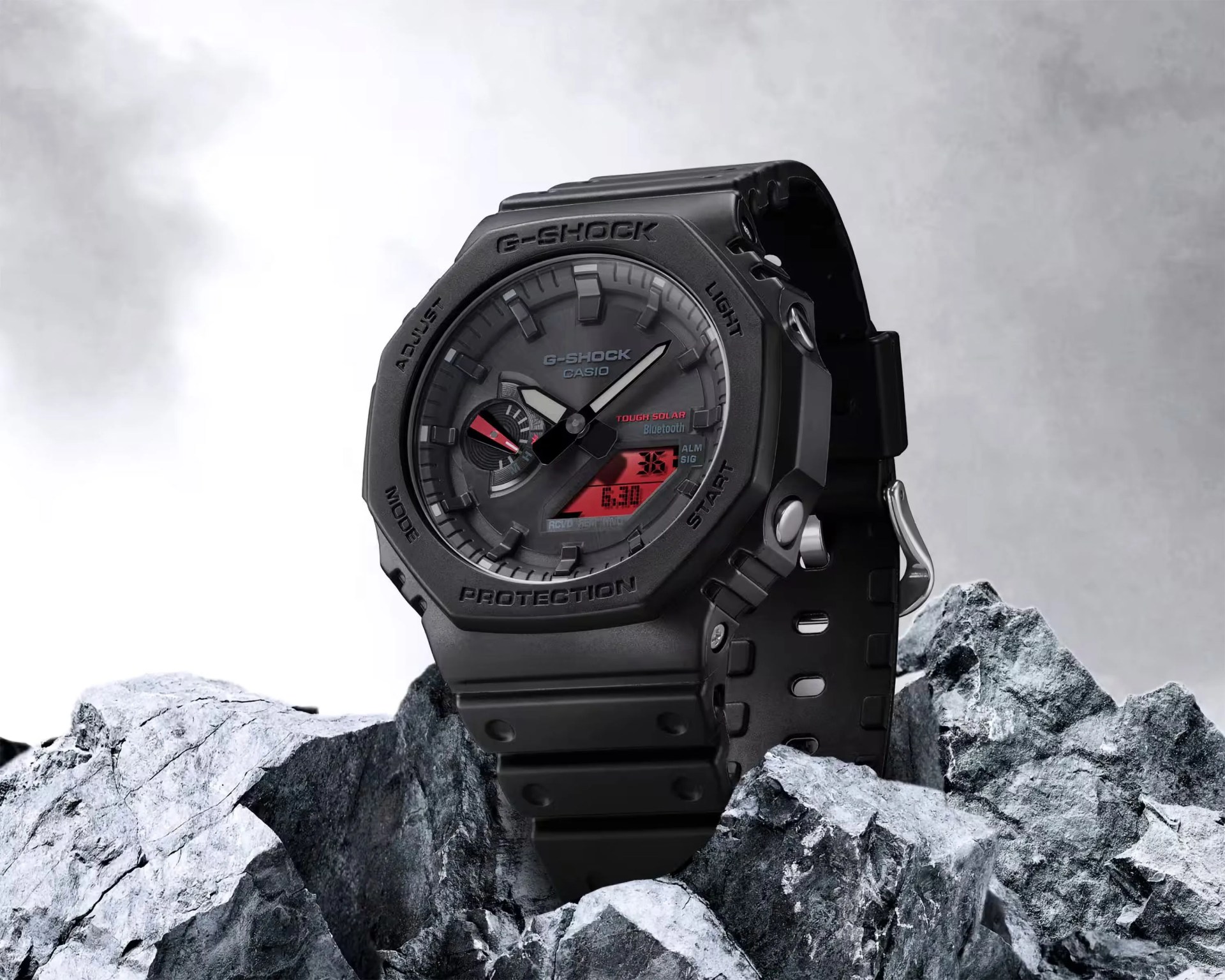 Casio G-Shock Black and Bold Red Collection