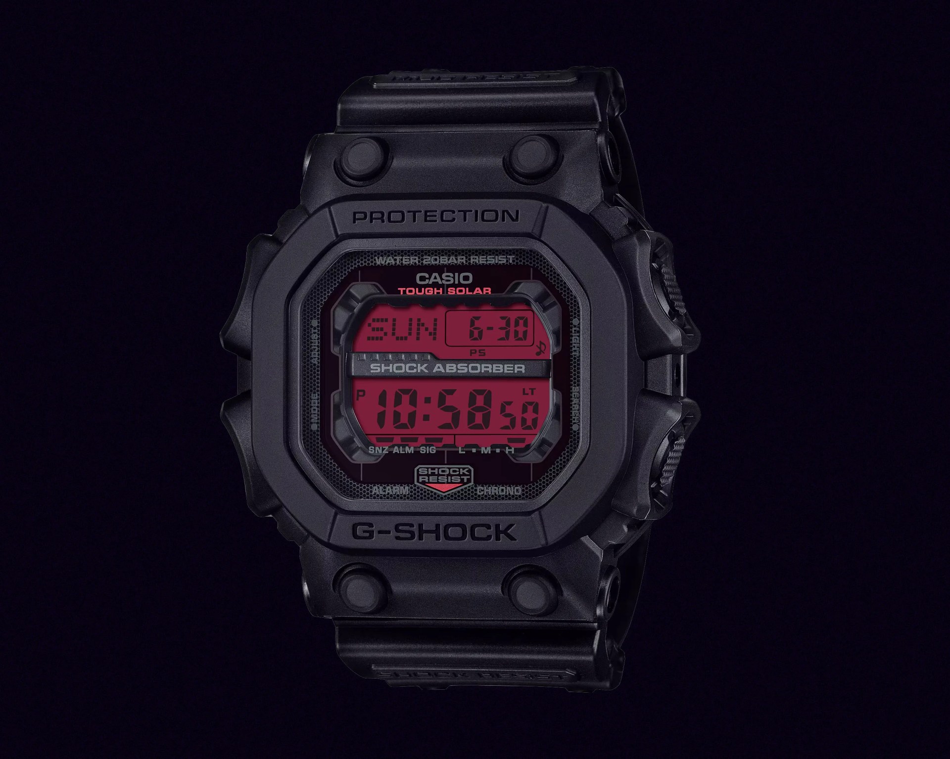 Casio G-Shock Black and Bold Red Collection