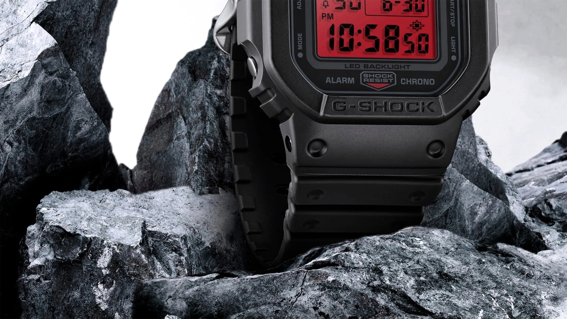 Casio G-Shock Black and Bold Red Collection