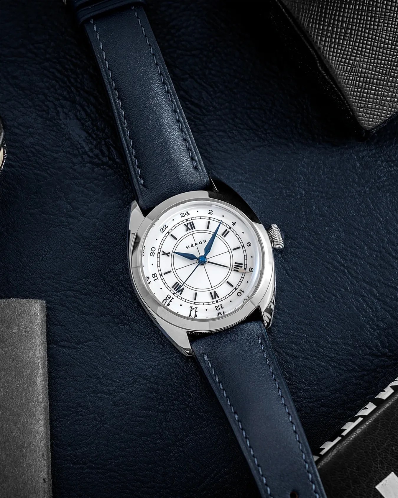 a white dial GMT watch