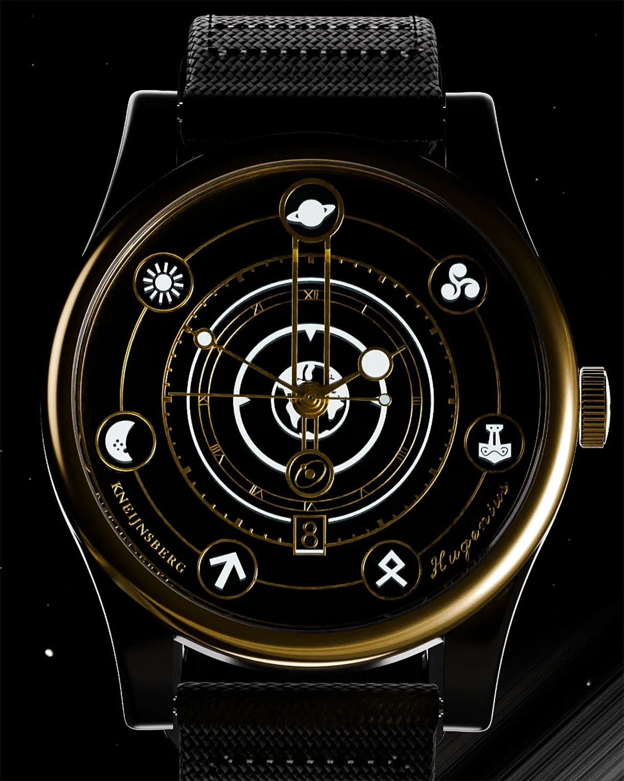 a Kneijnsberg watch in the dark