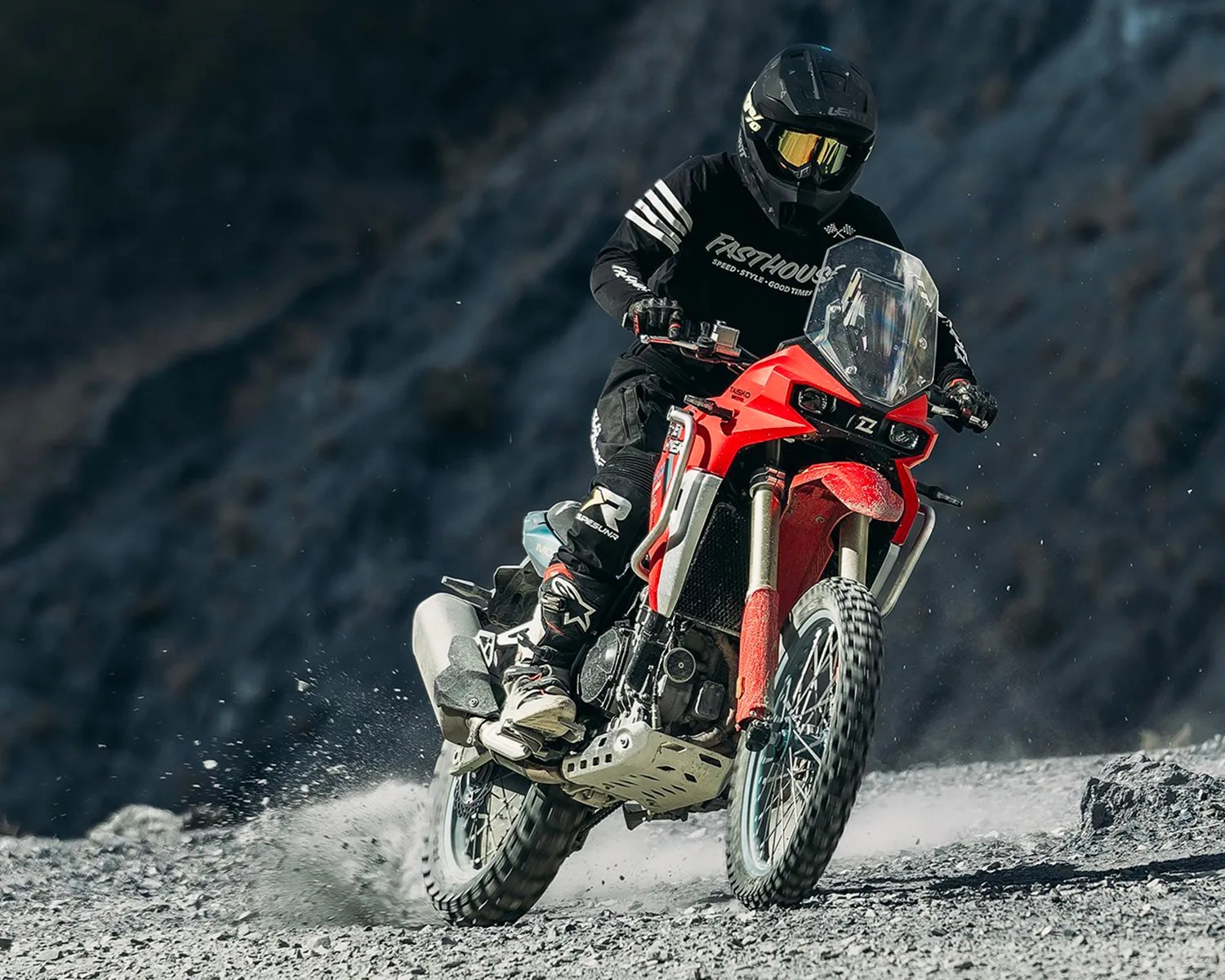 kove 800x rally adventure motorcycle off-road action