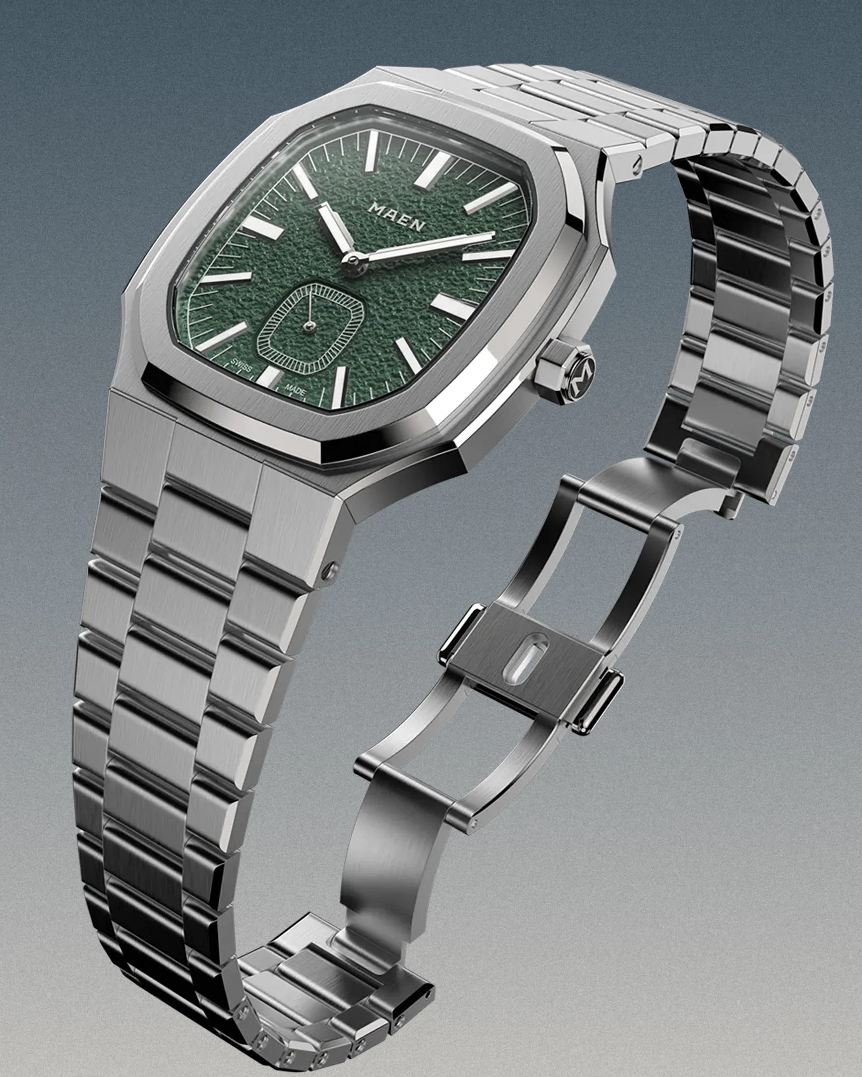 a steel Maen watch