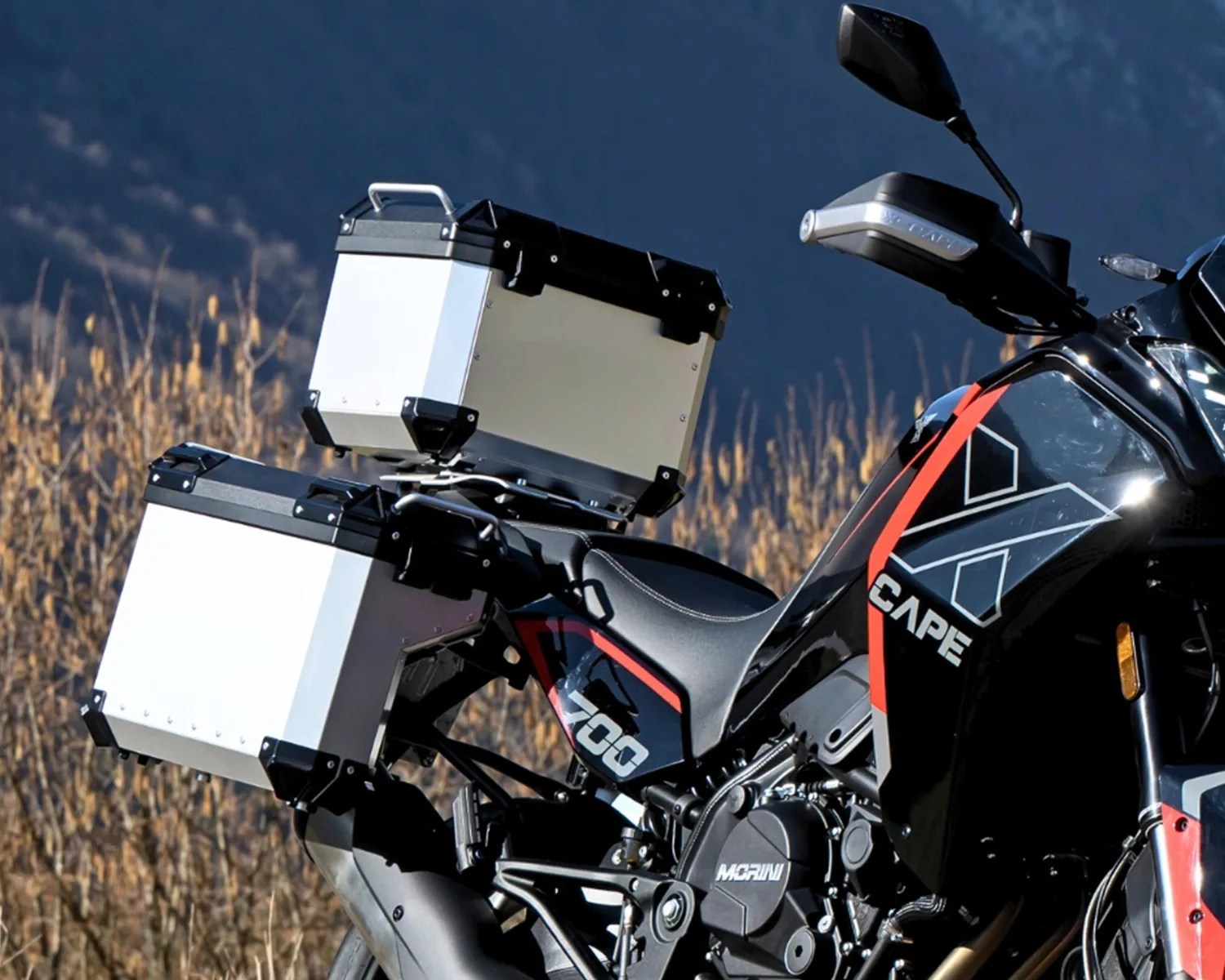moto morini x-cape 700 rear storage