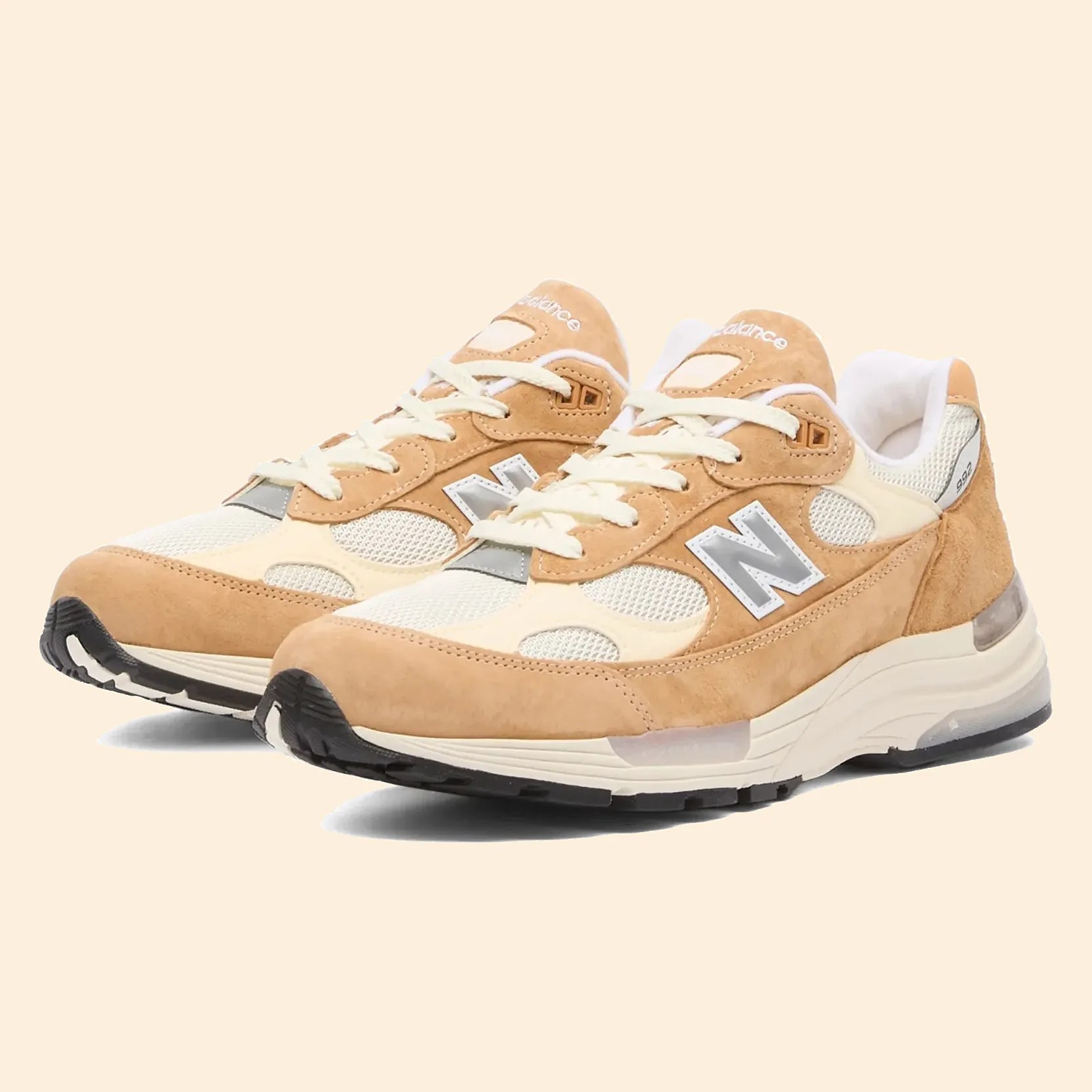 a pair of New Balance 992 sneakers