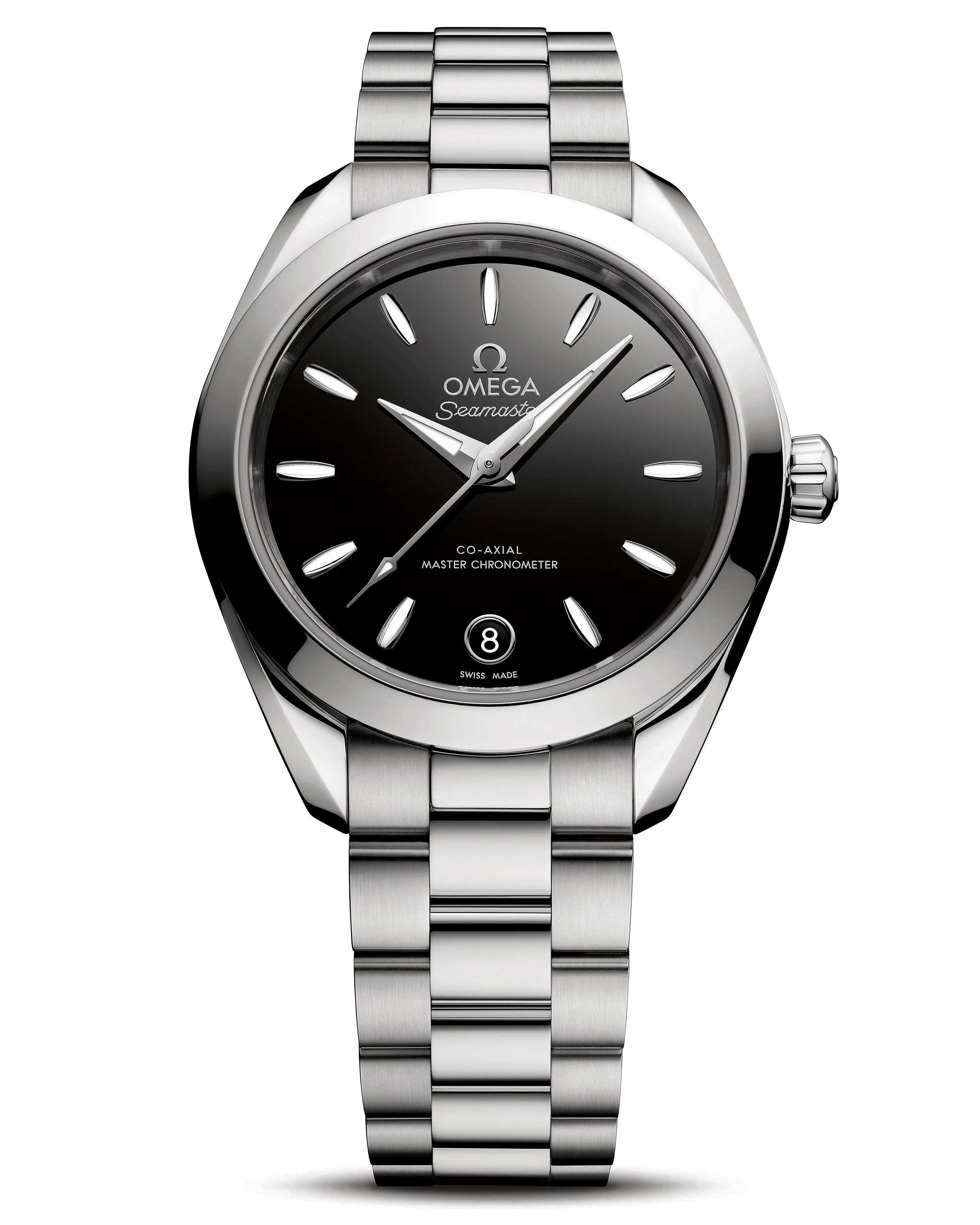 a black dial omega watch