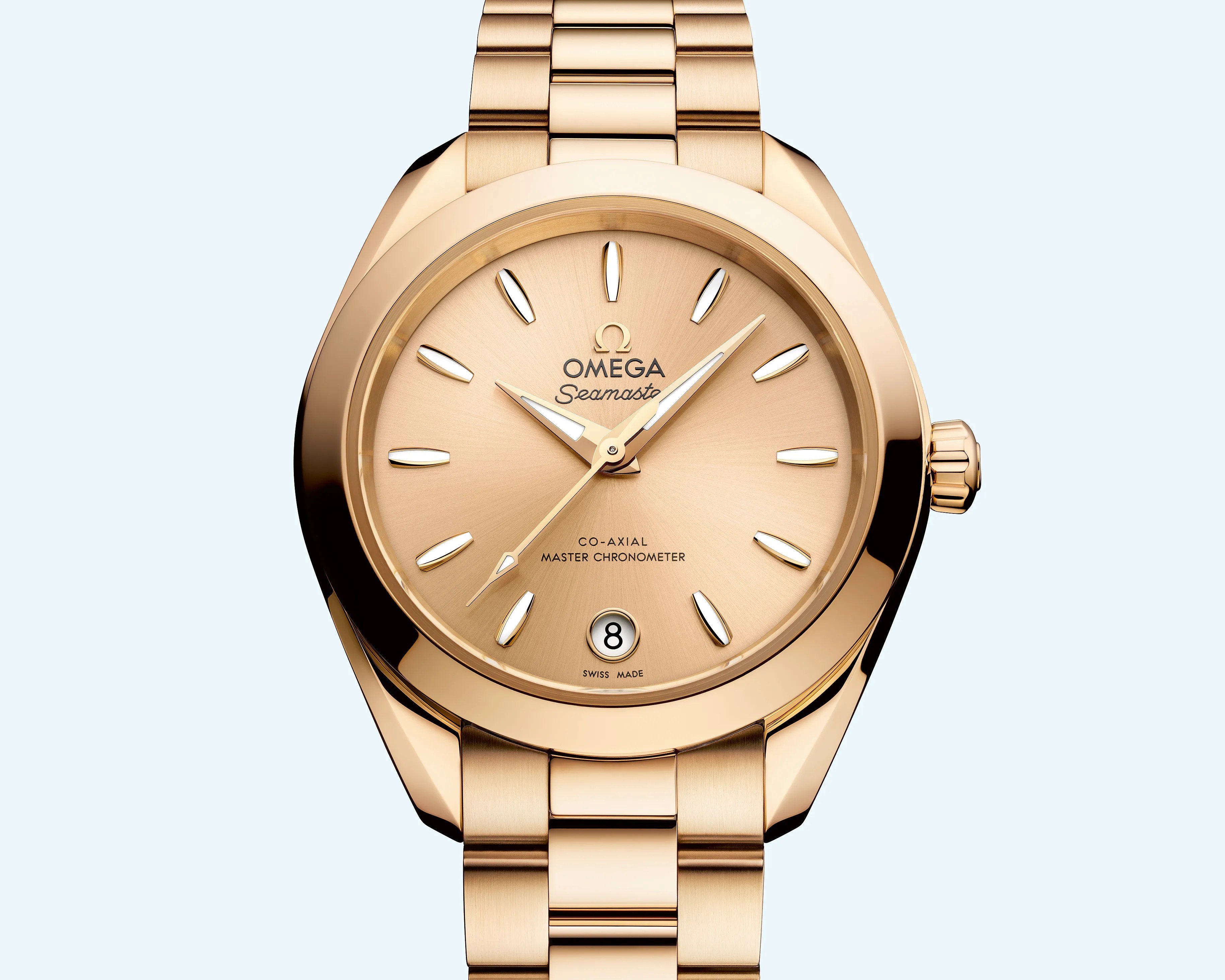 a gold Omega watch