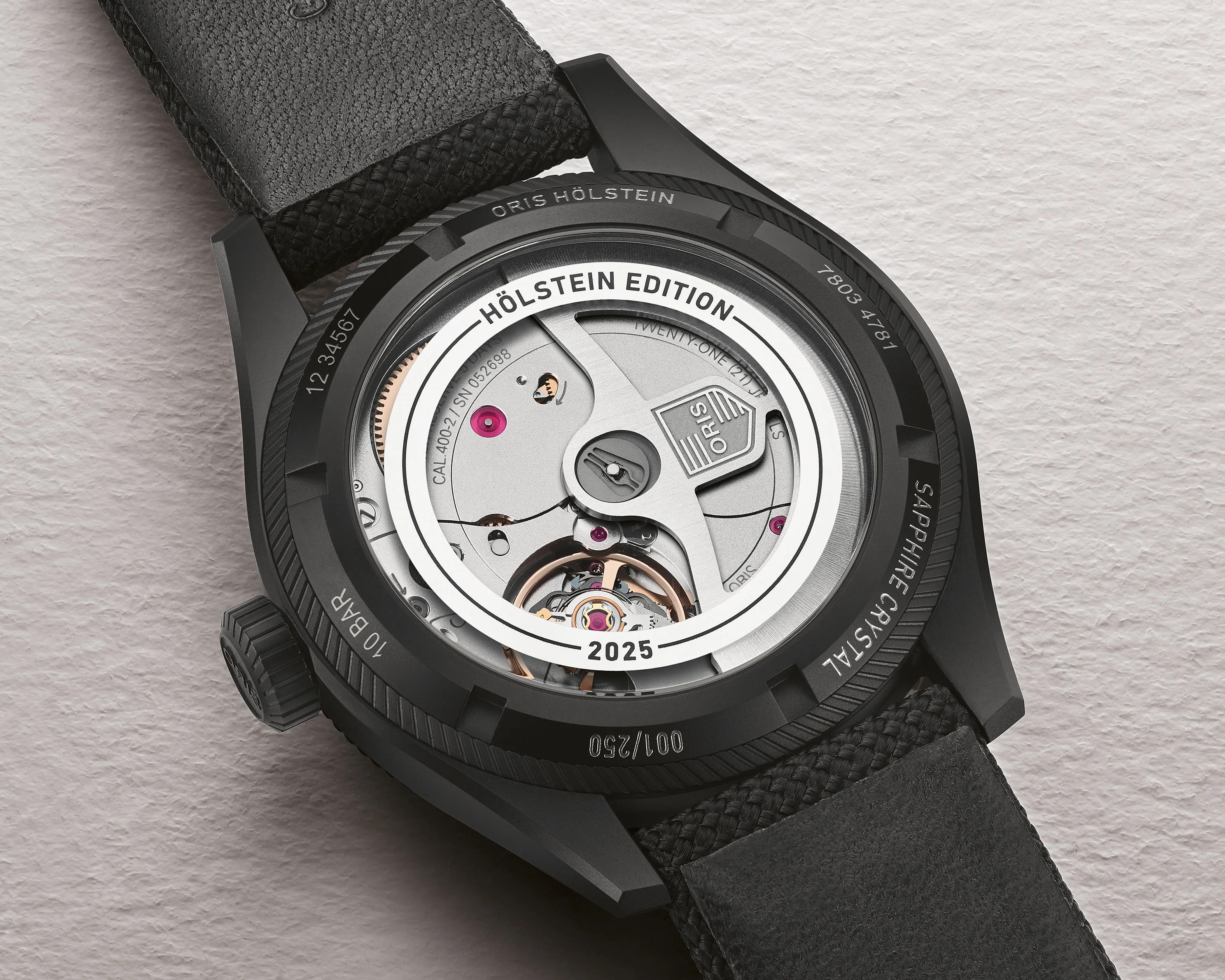 the back of an oris watch