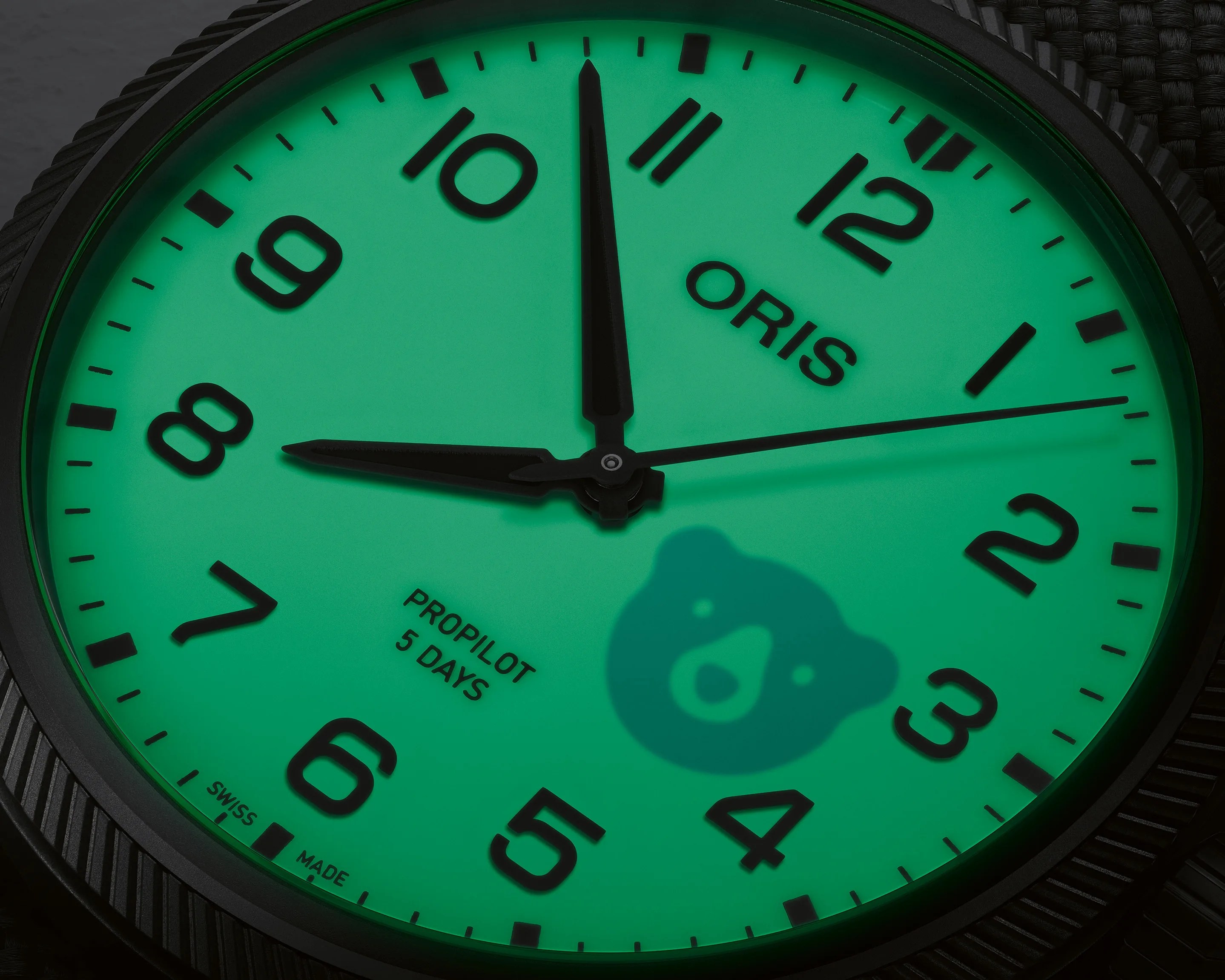 an Oris watch with a white dial