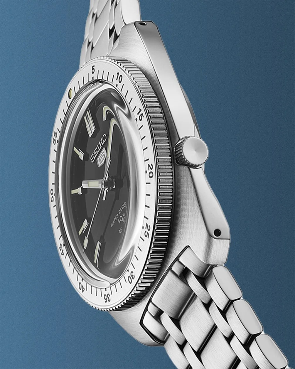 a steel Seiko watch