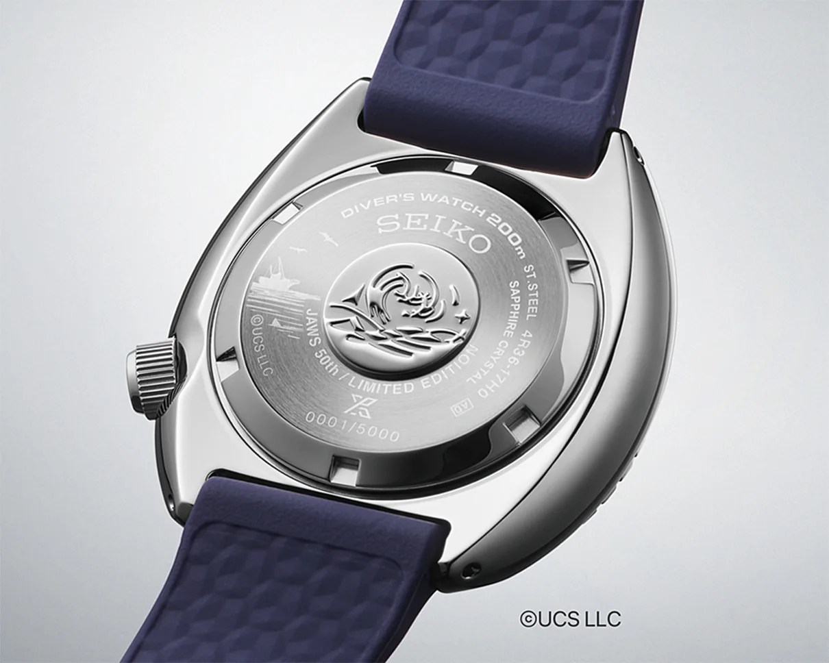 the back of a Seiko dive watch