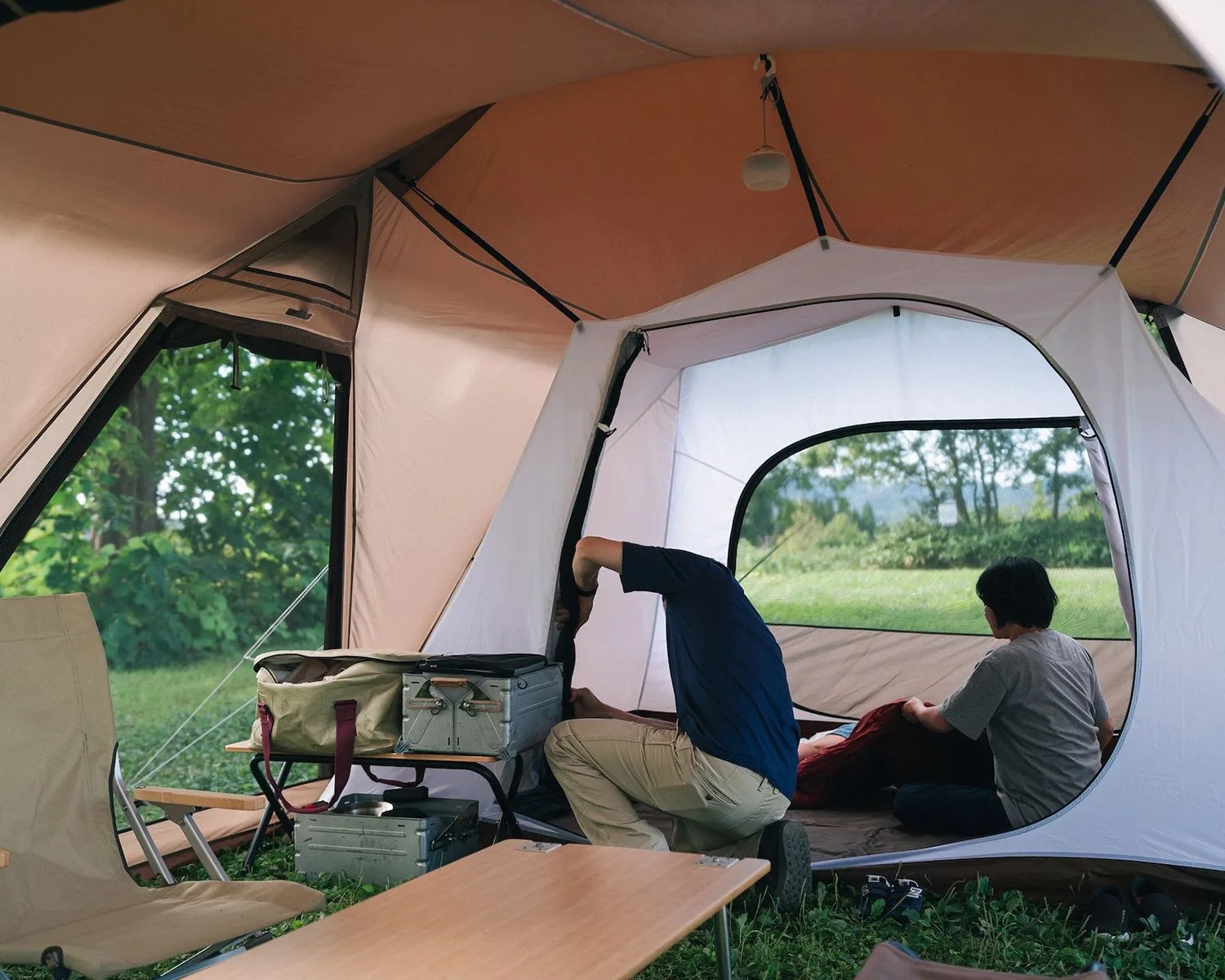 snow peak land nest shelter set-up