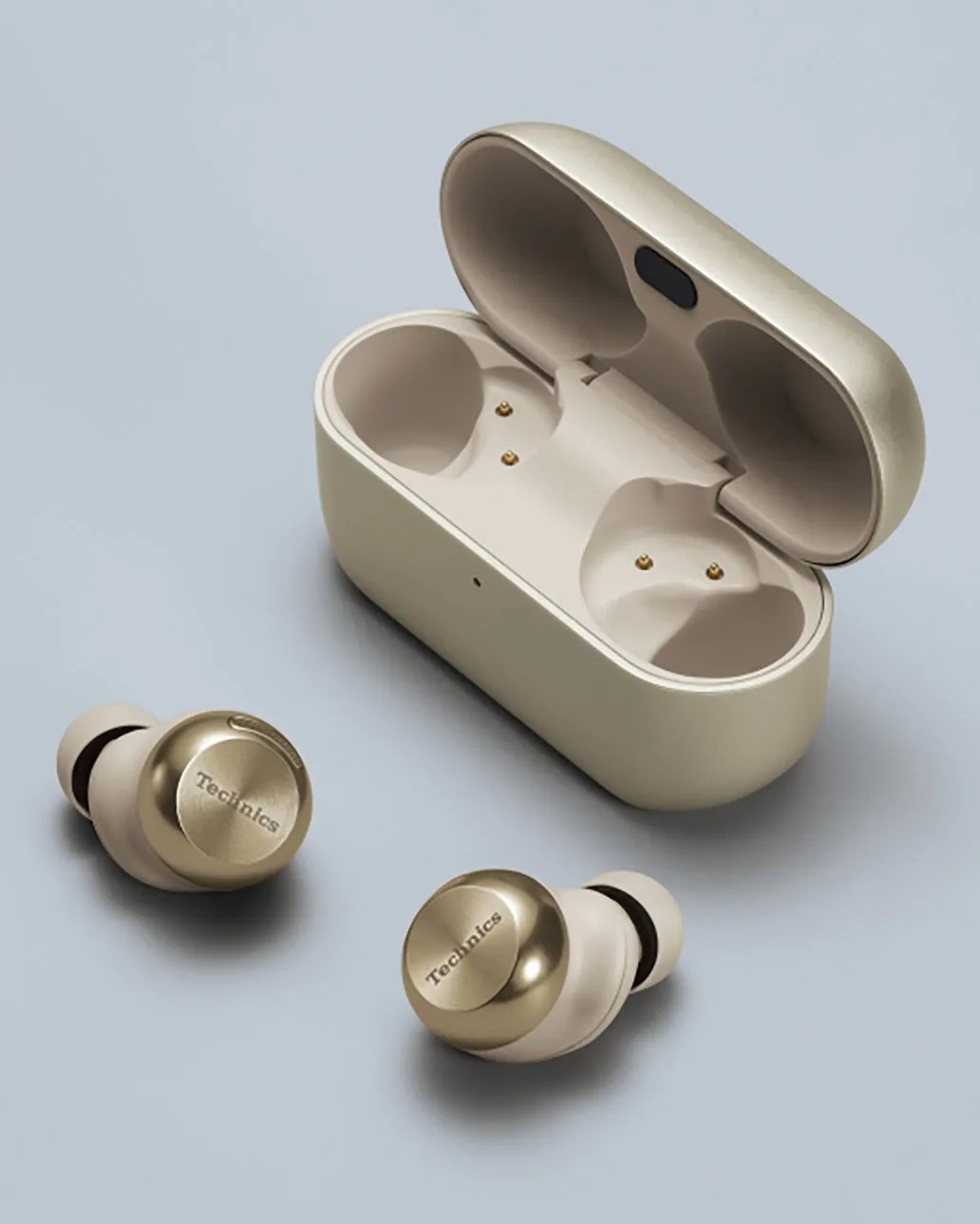 Technics wireless earbuds in champagne gold