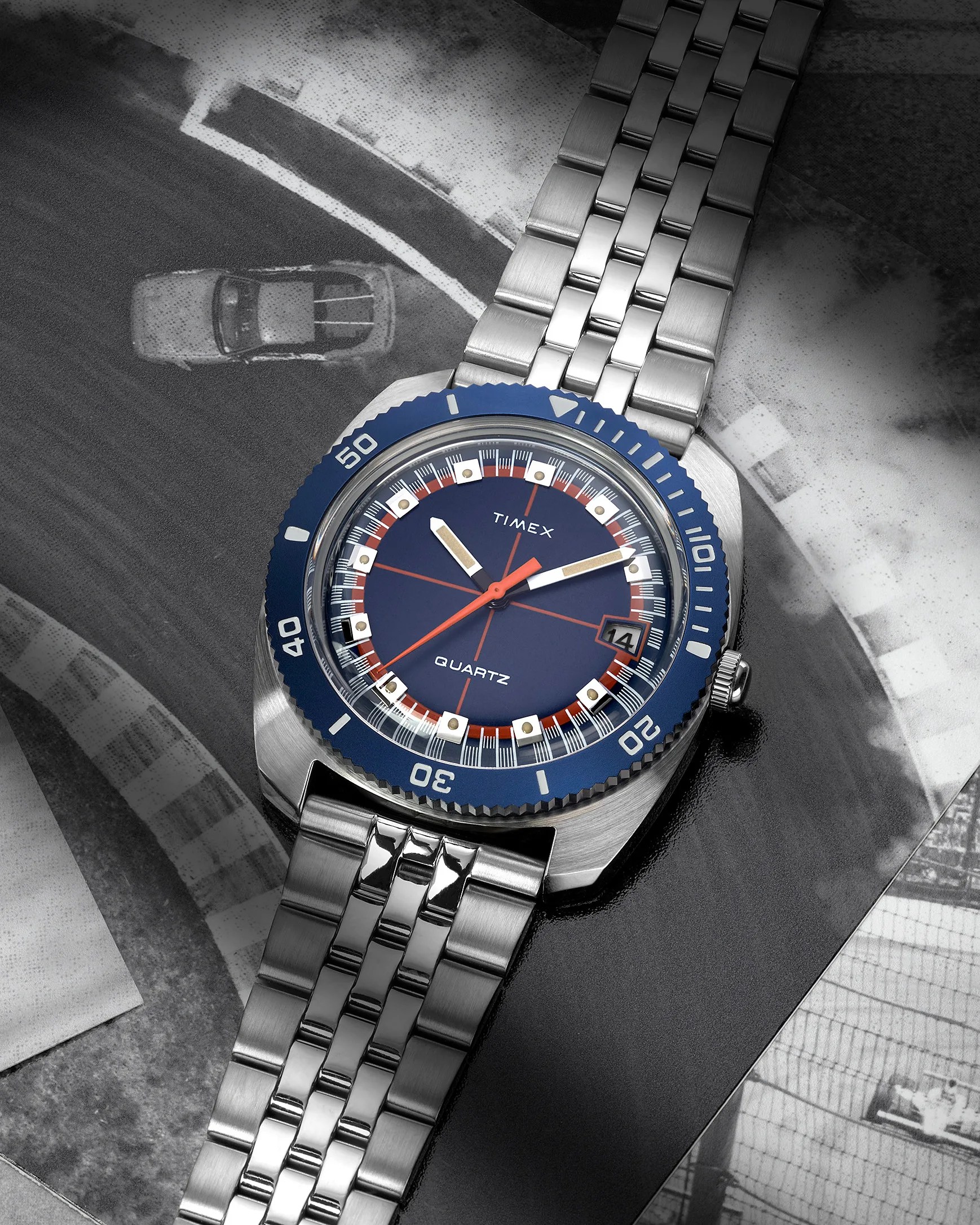 a Timex racing watch