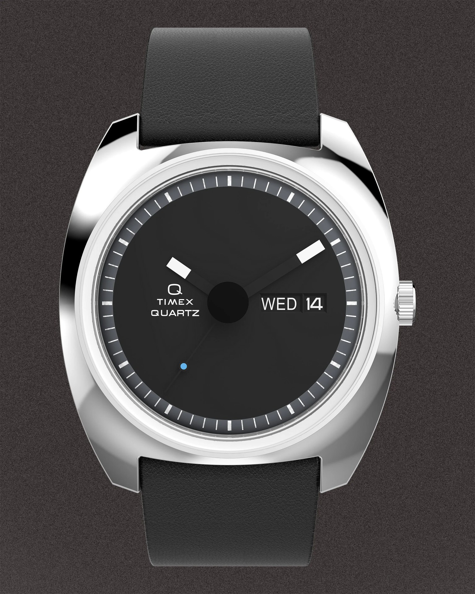 a black Timex watch