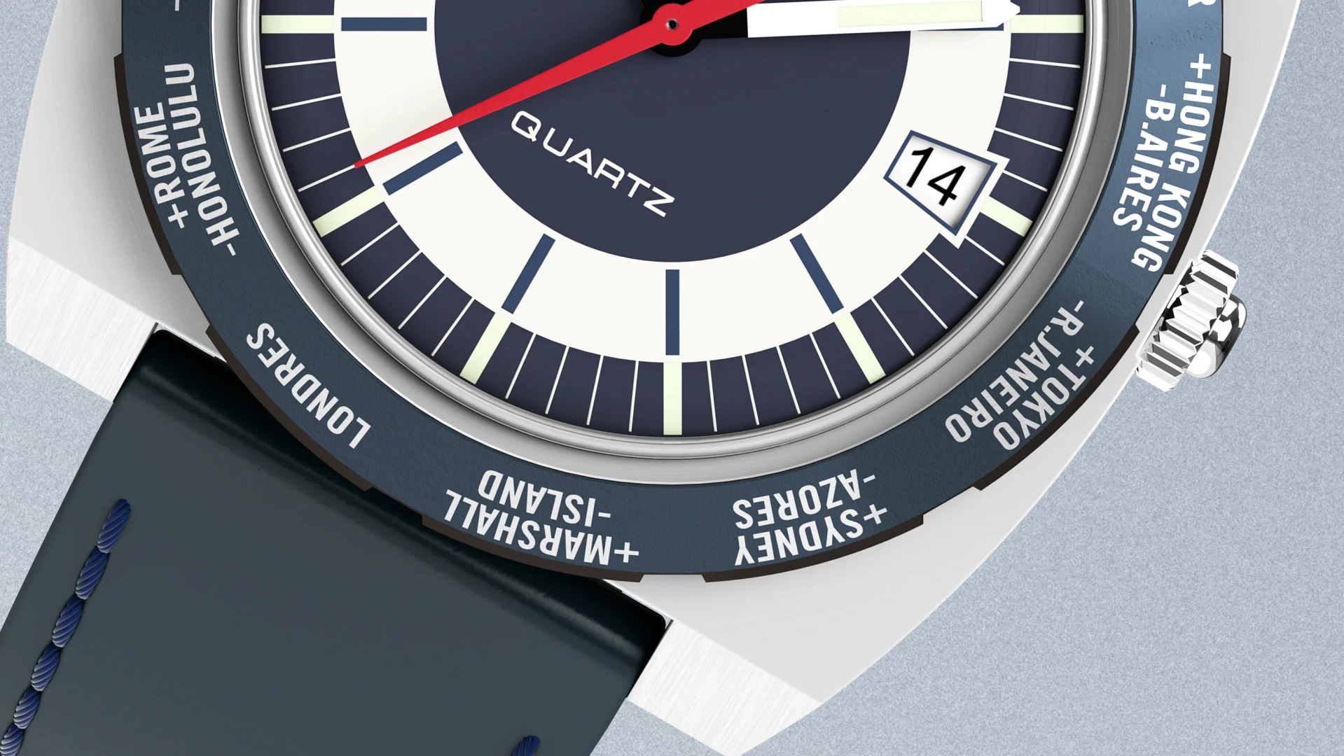 a Timex world time watch