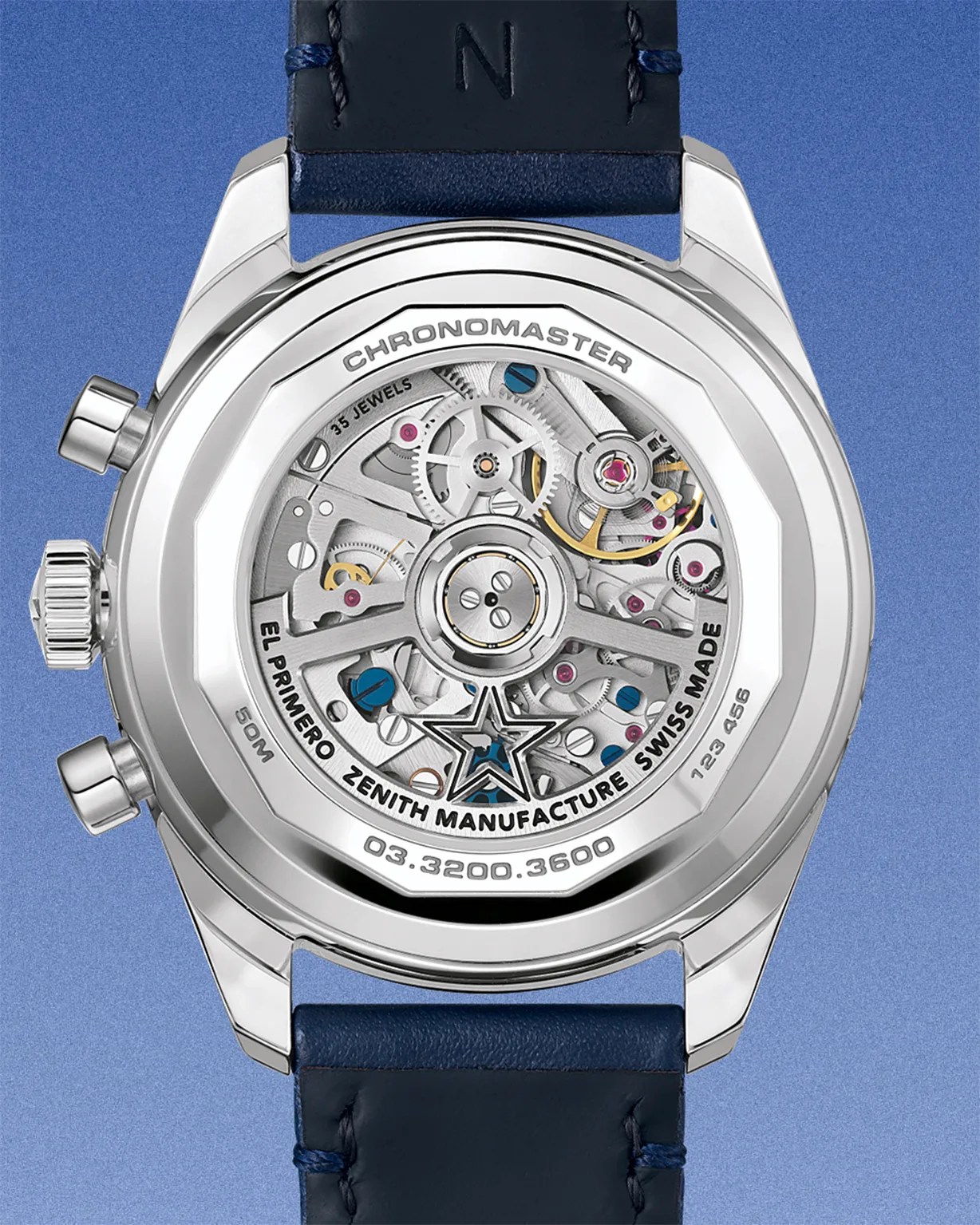 the back of a Zenith watch